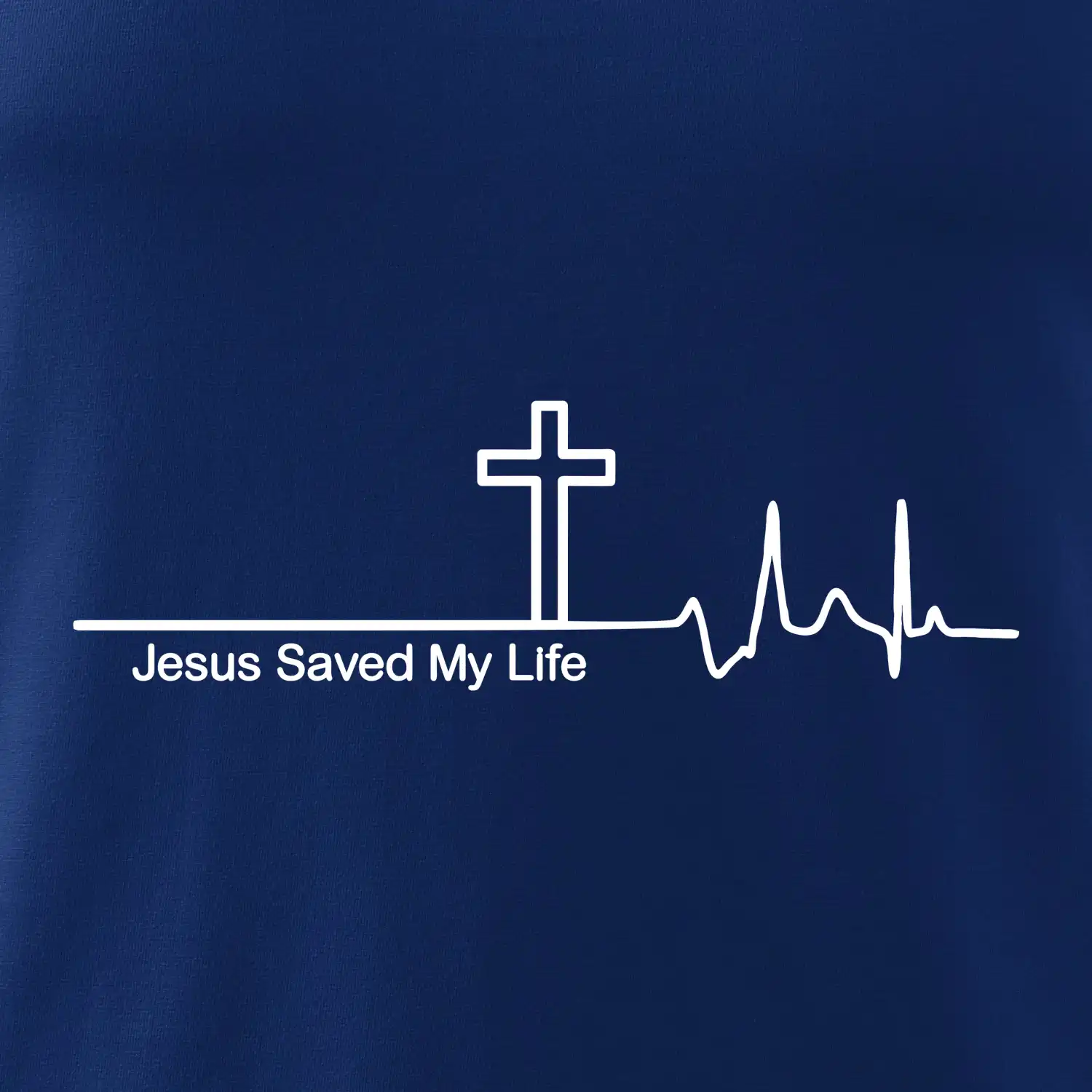 Jesus Saved My Life kříž ekg