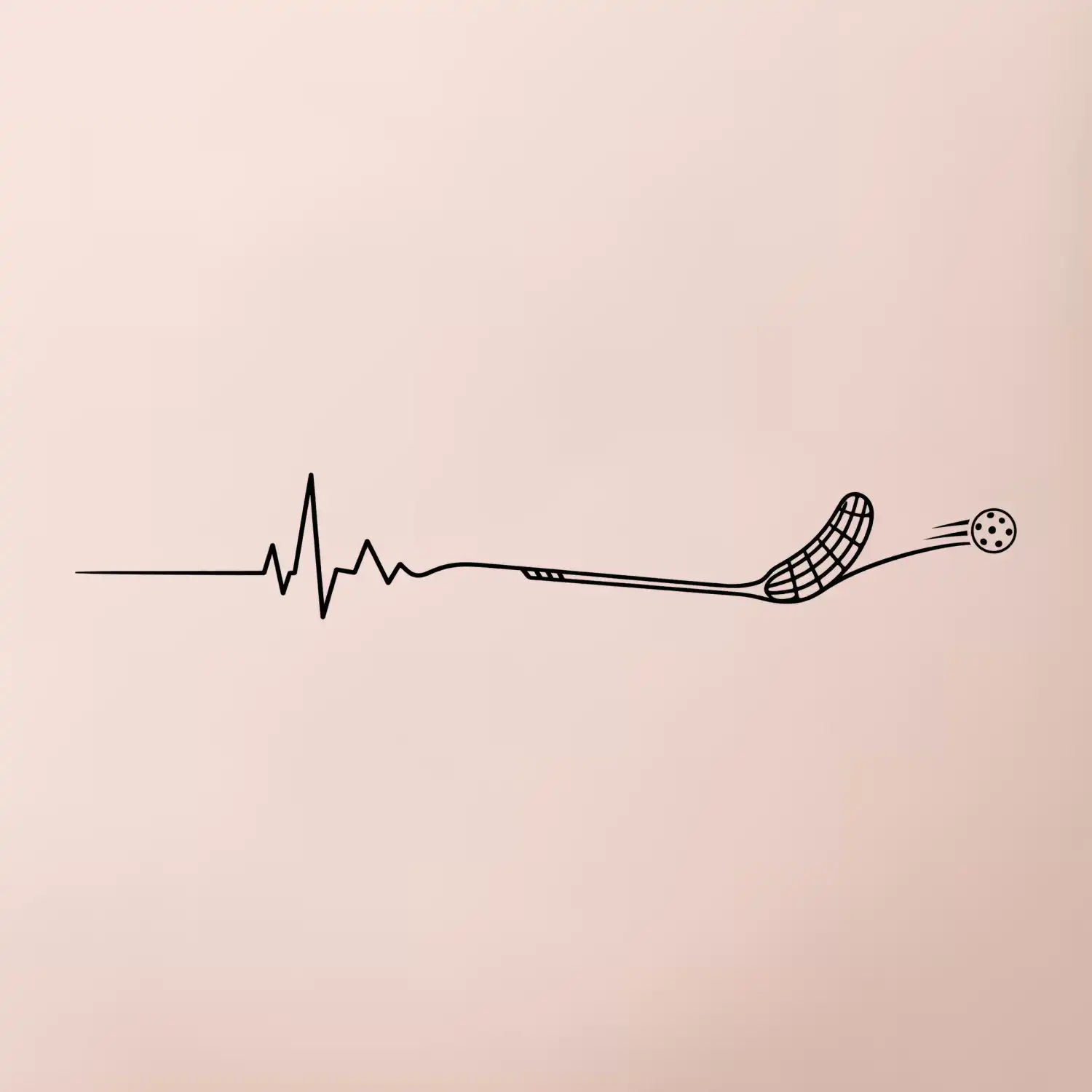 Florbalové EKG s florbalkou a míčkem