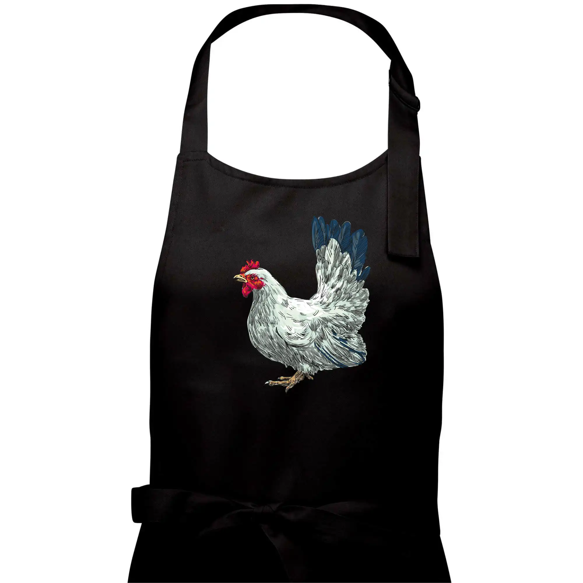 Slepice kreslená bílá