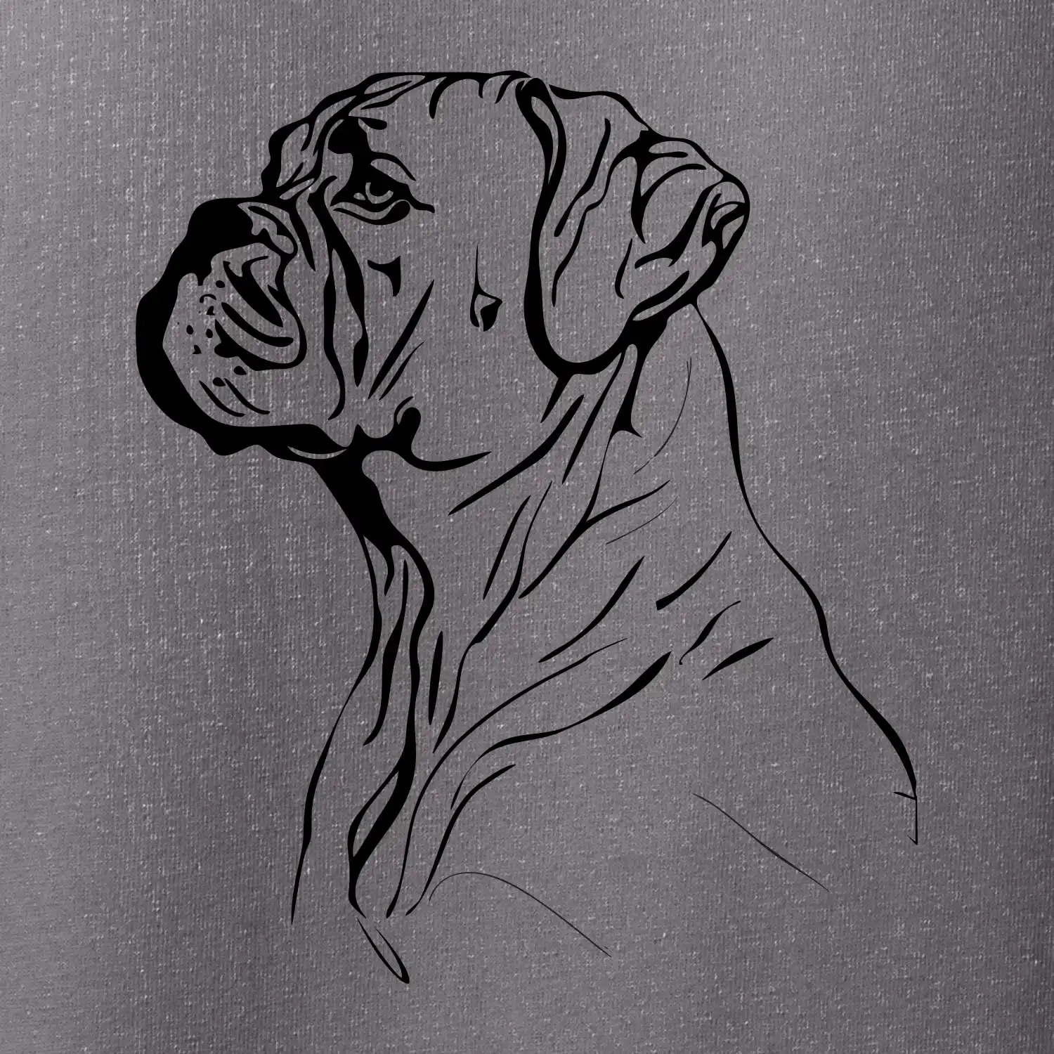 Boxer černá kresba