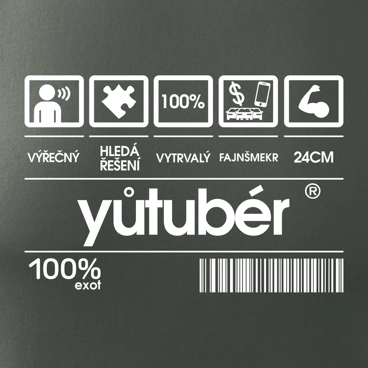 Čárový kód - youtuber