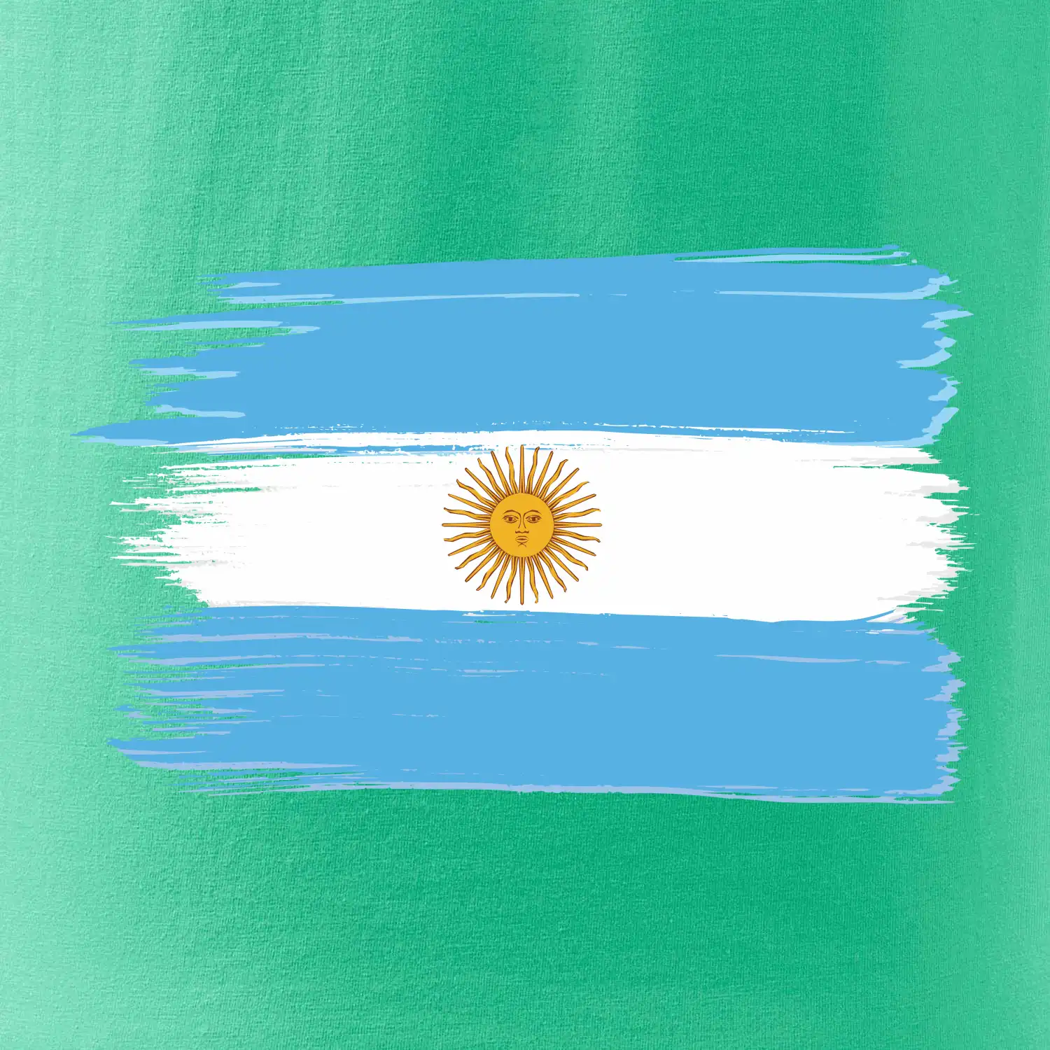 Argentina vlajka kreslená štětkou