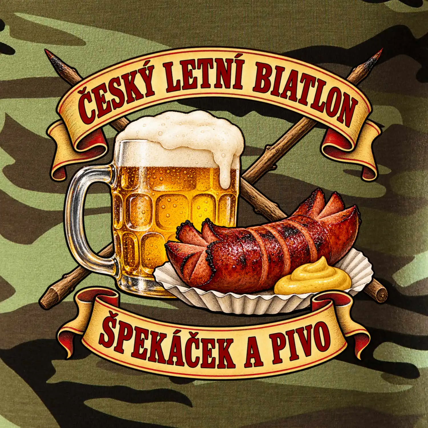 Český letní biatlon špekáček a pivo