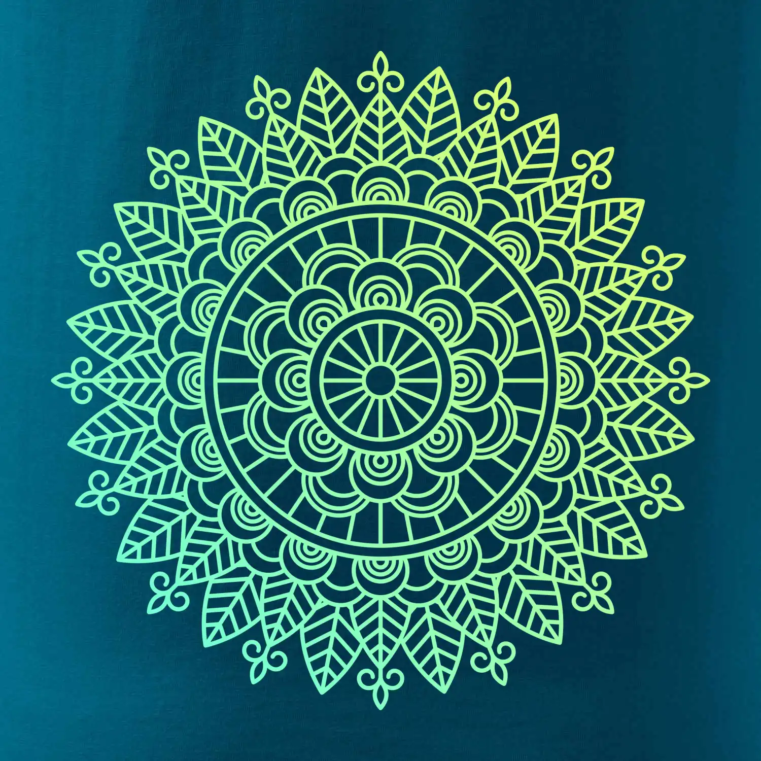 Mandala zelenožlutá