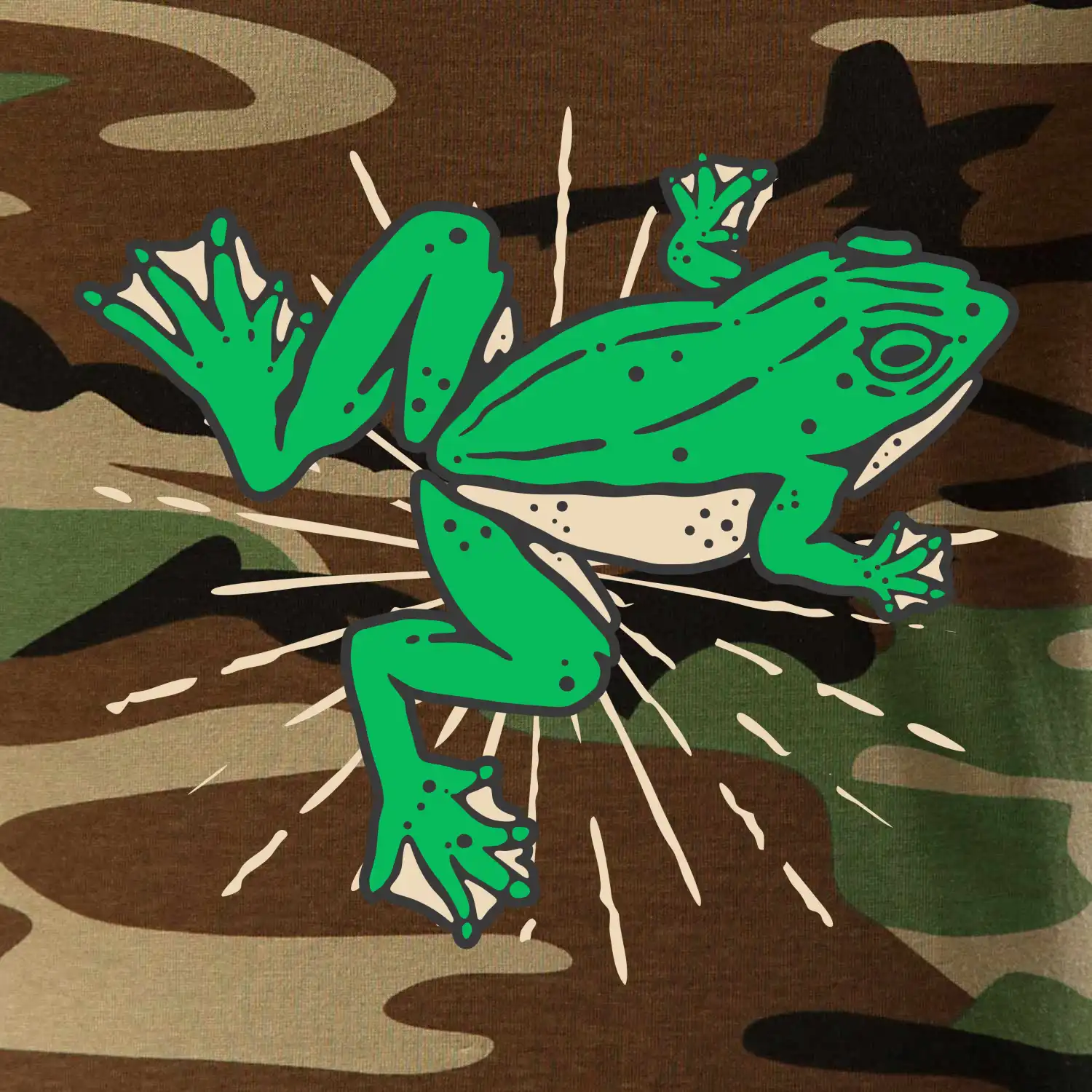 Žába zelená kreslená