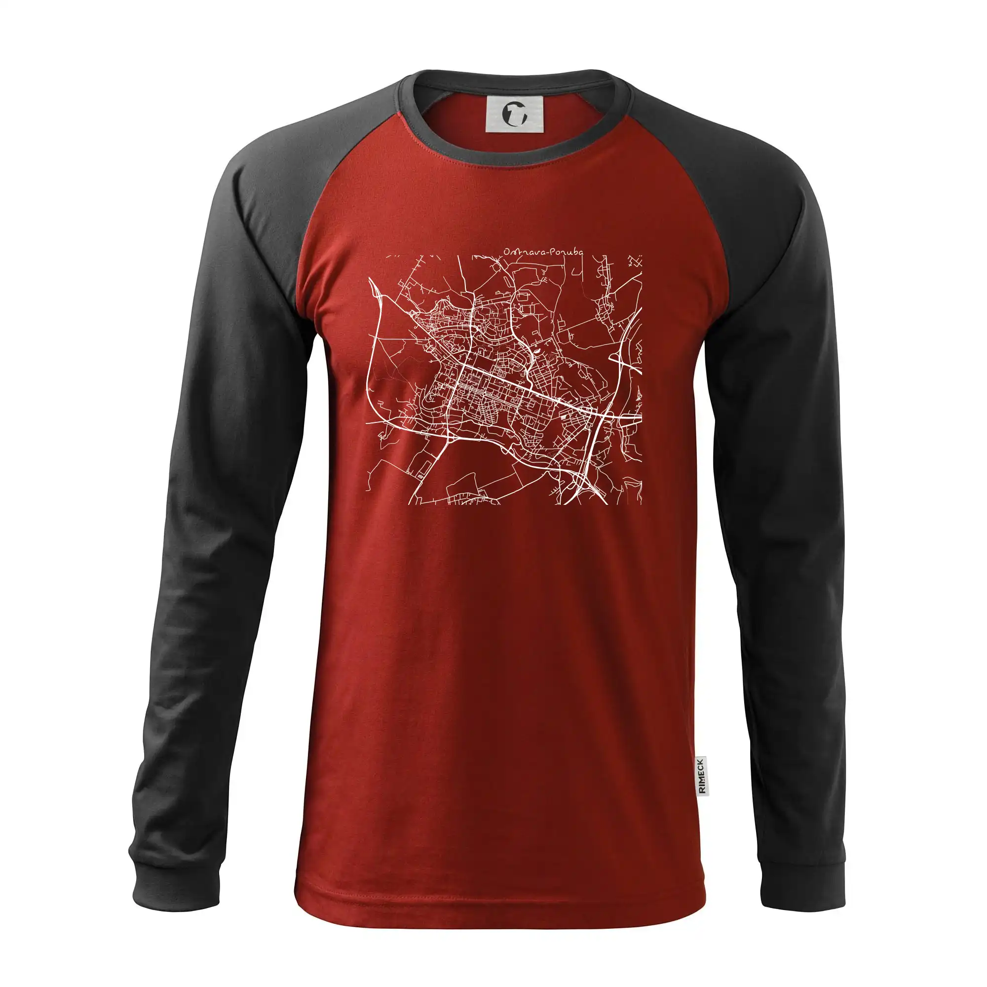 Mapy měst černobílé Ostrava Poruba