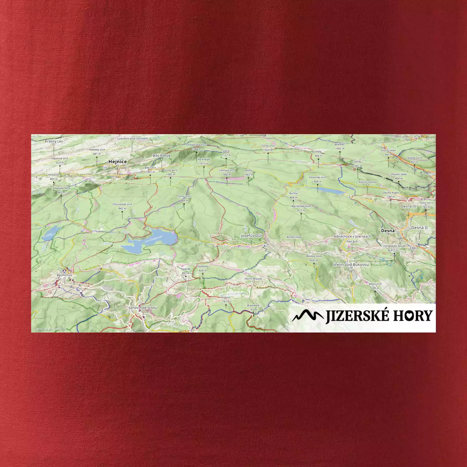 Jizerské hory mapa