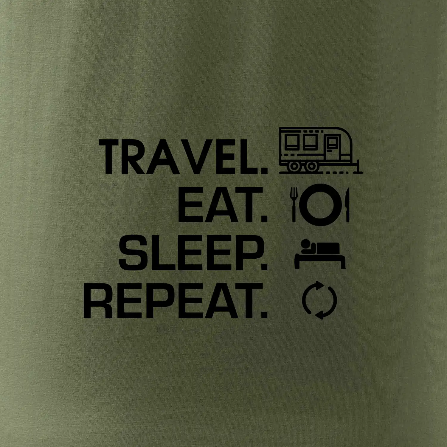 Eat sleep travel - Velký  přívěs