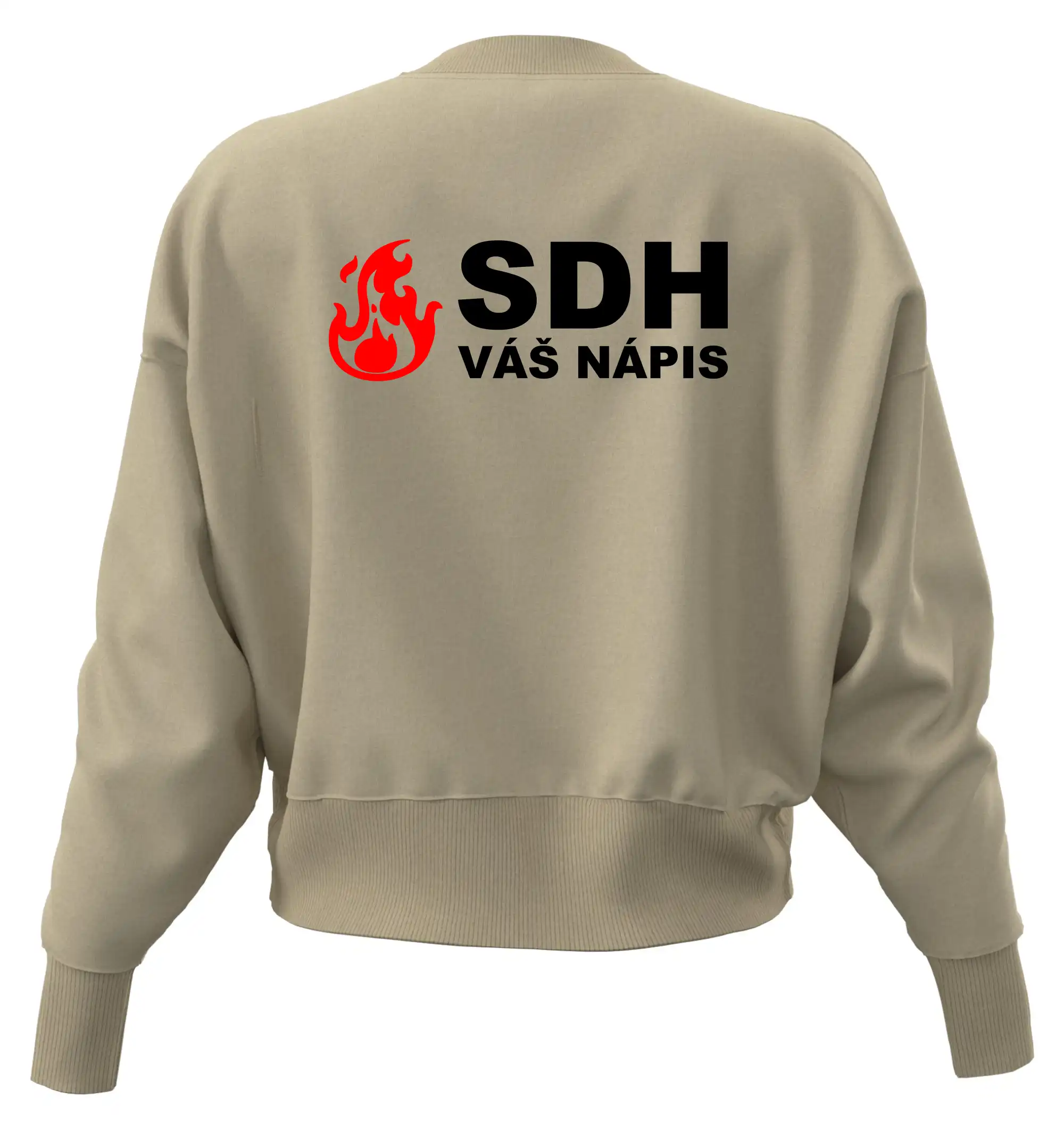 SDH nápis (oheň, název sboru - vlastní nápis)