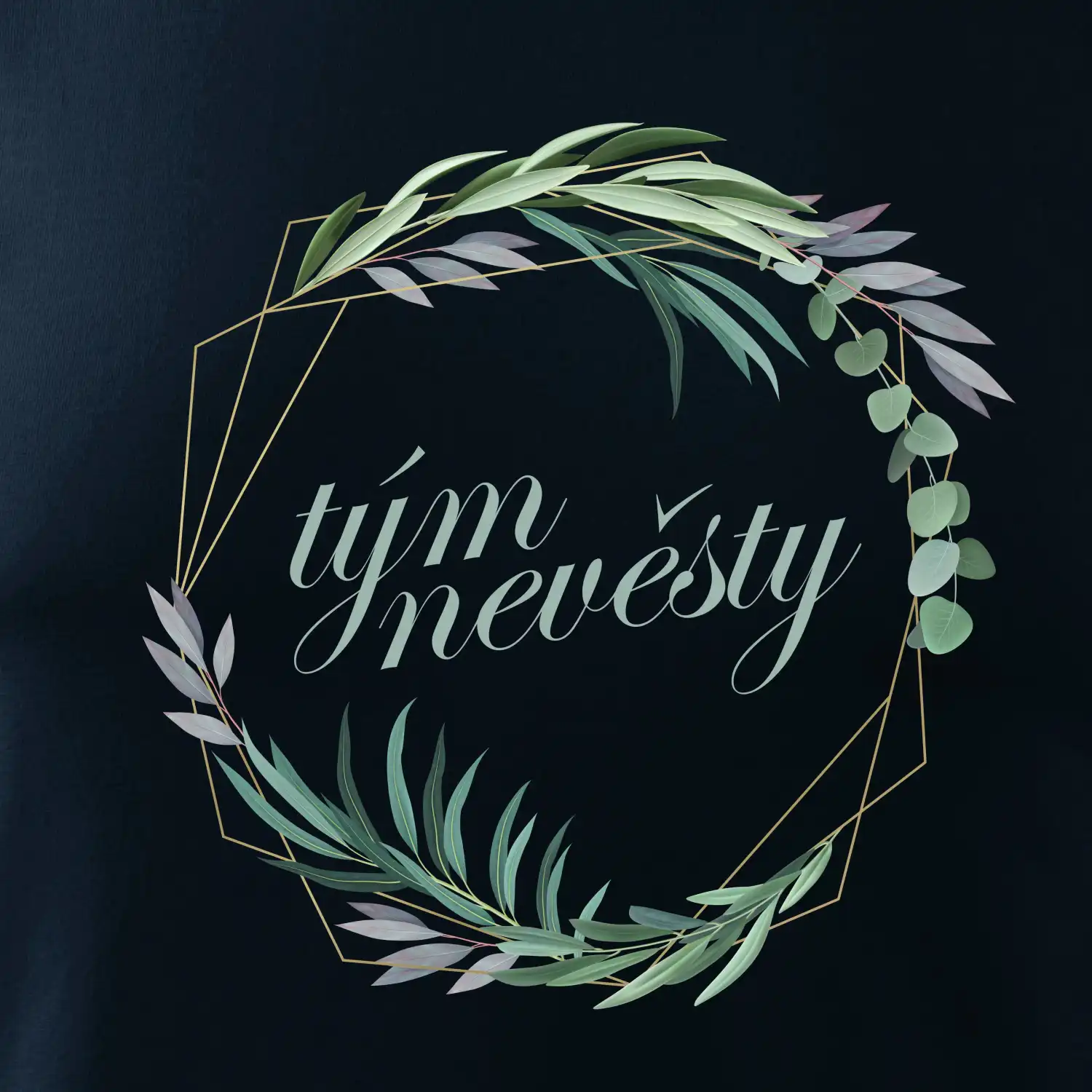 Tým nevěsty květinový kruh zelený