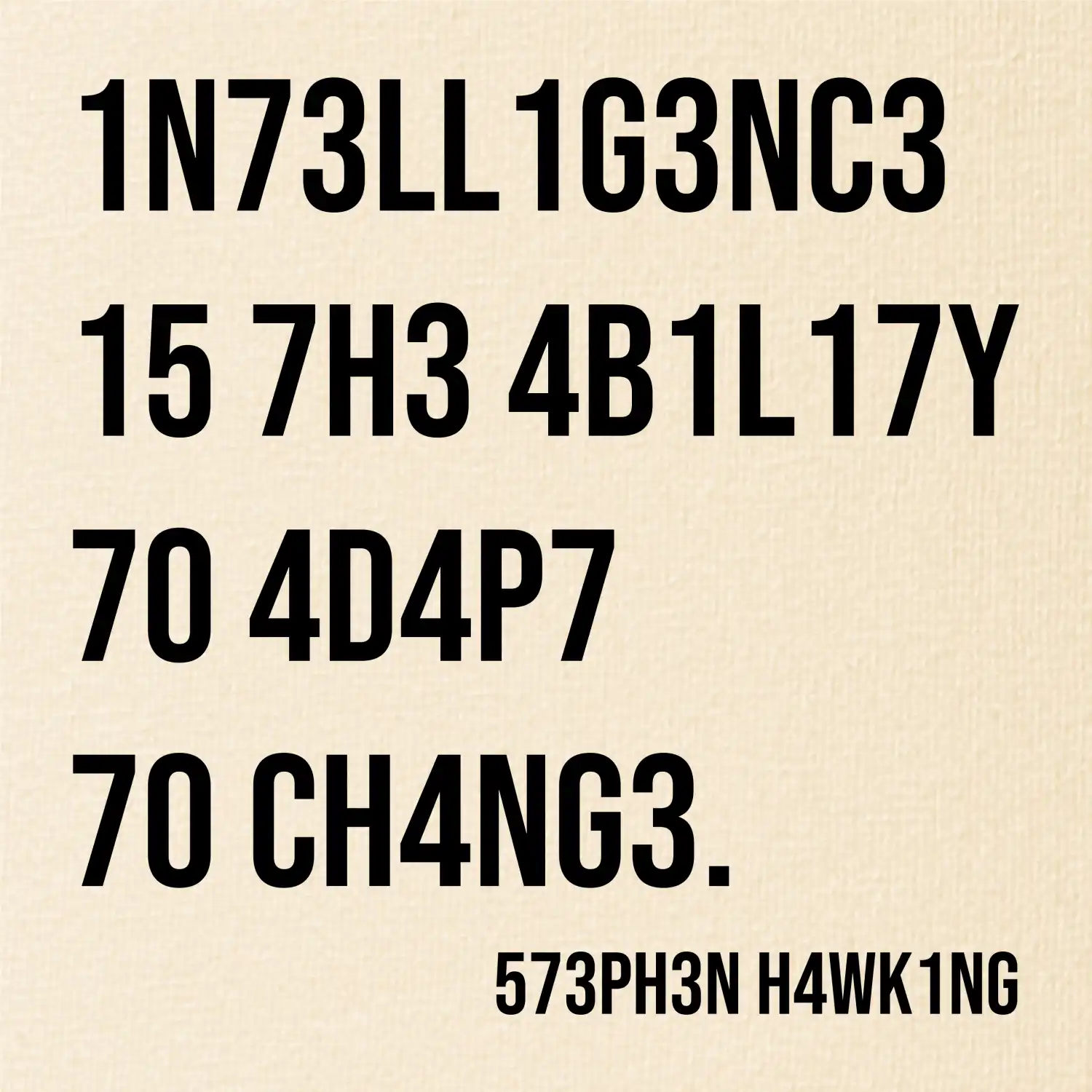 Test inteligence - Stephen Hawking