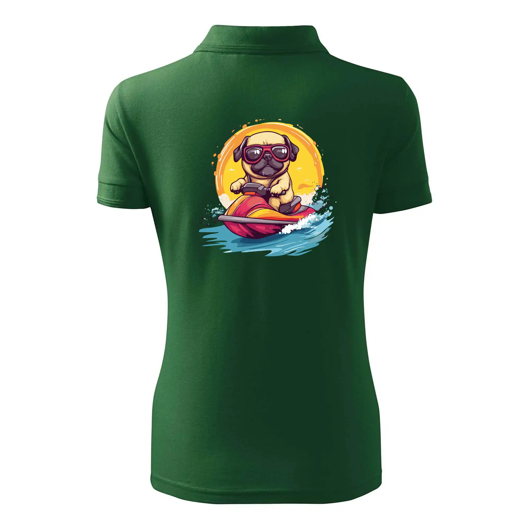 Mops na vodním skútru