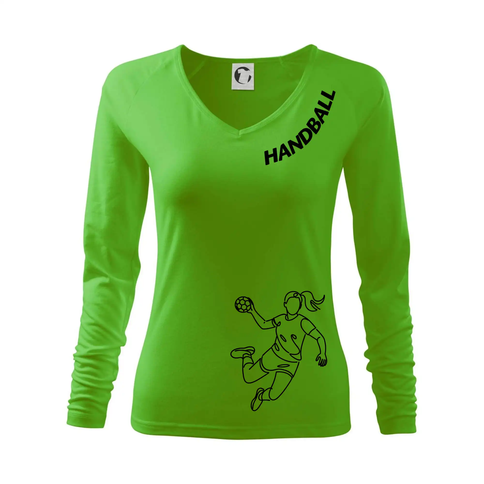 Handball nápis šikmo  - holka