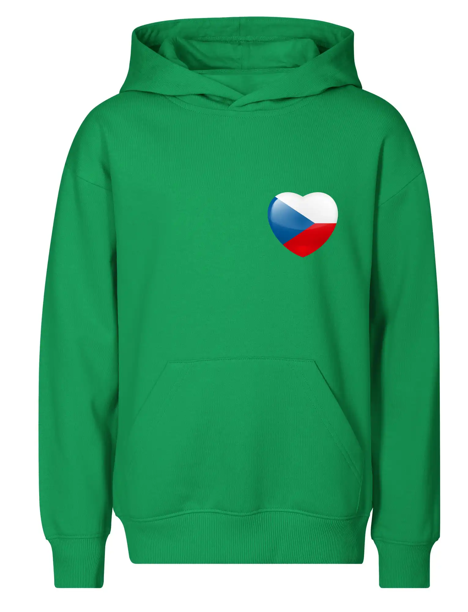Česká vlajka srdce - pravé prso