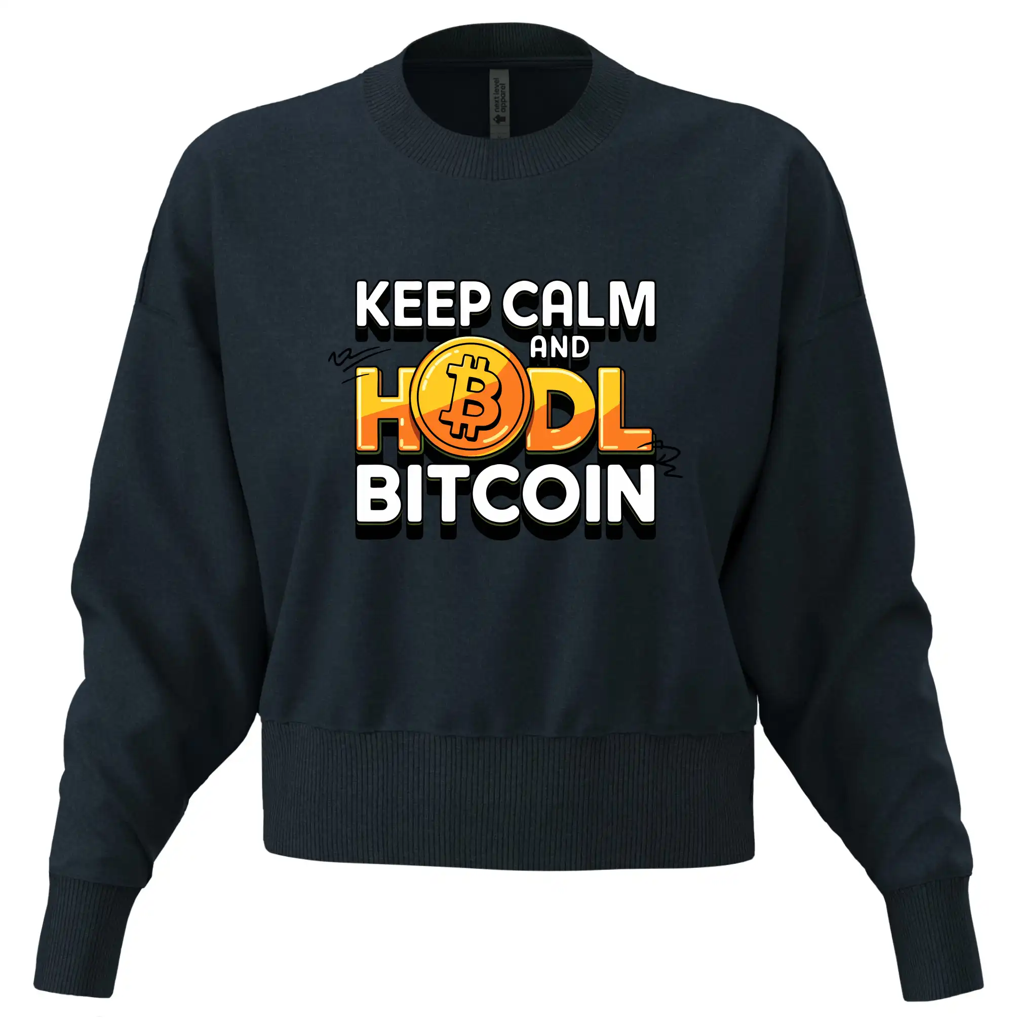 3D nápis Keep Calm and HODL Bitcoin