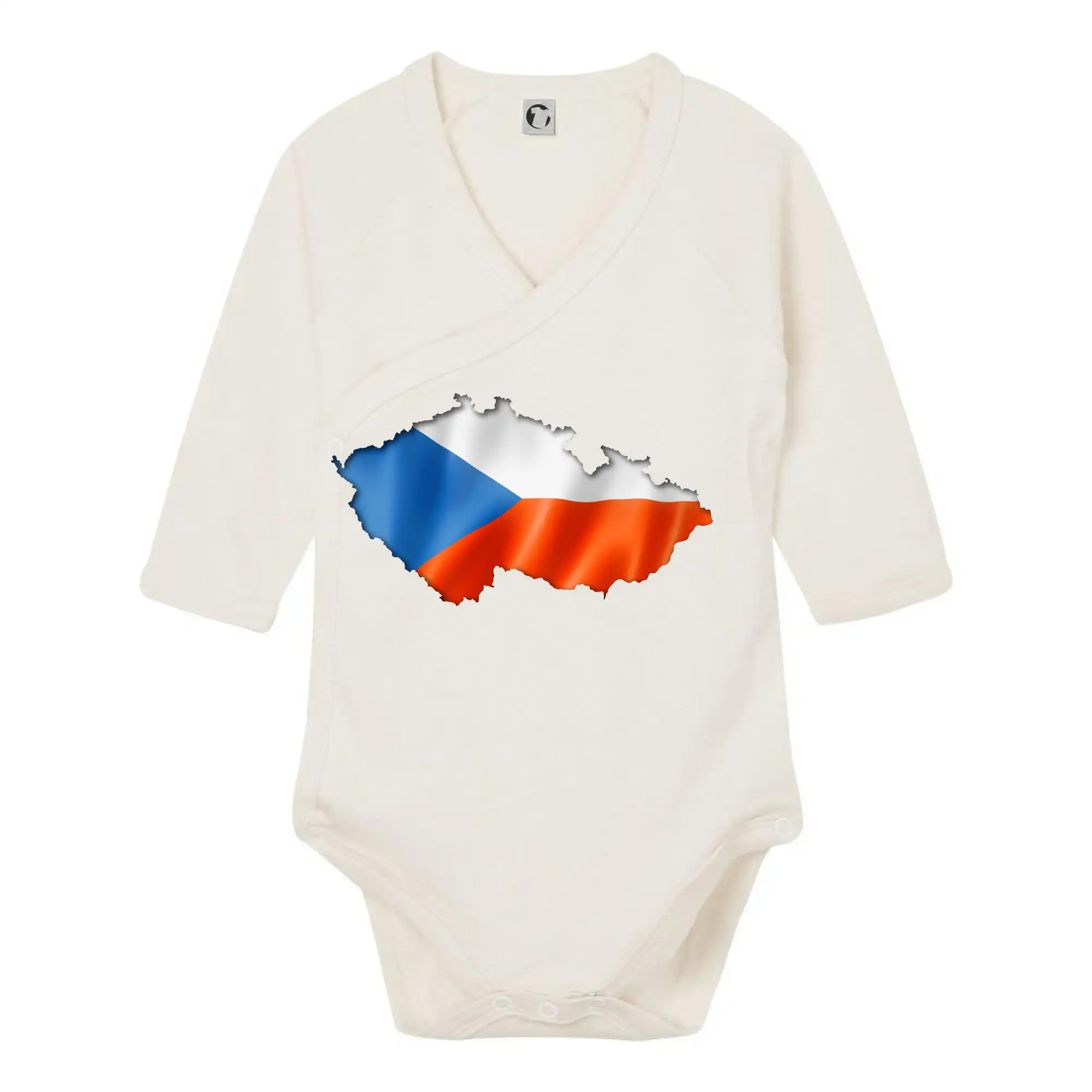 Česká vlajka v obrysu republiky
