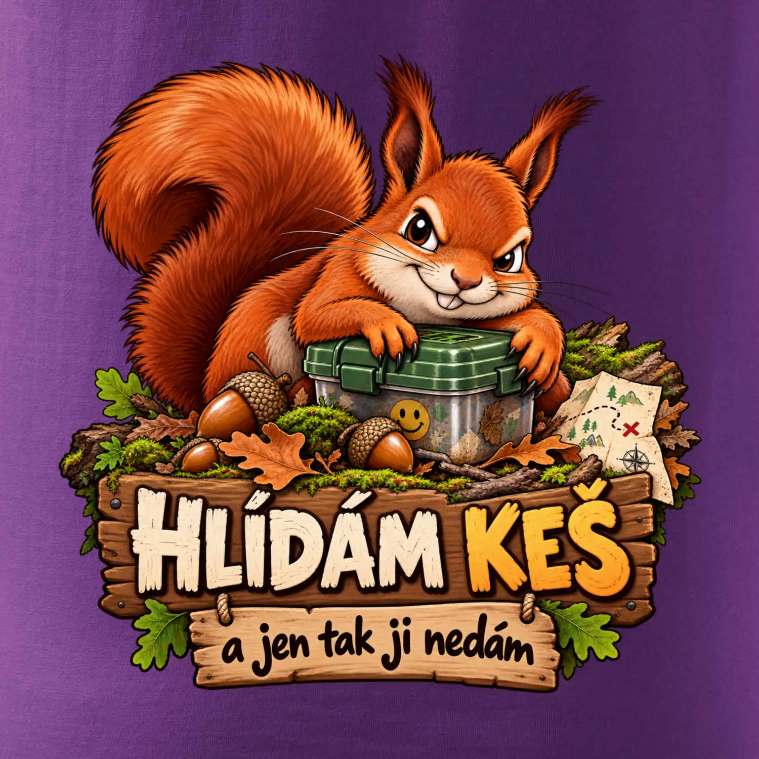 Hlídám keš veverka s pokladem