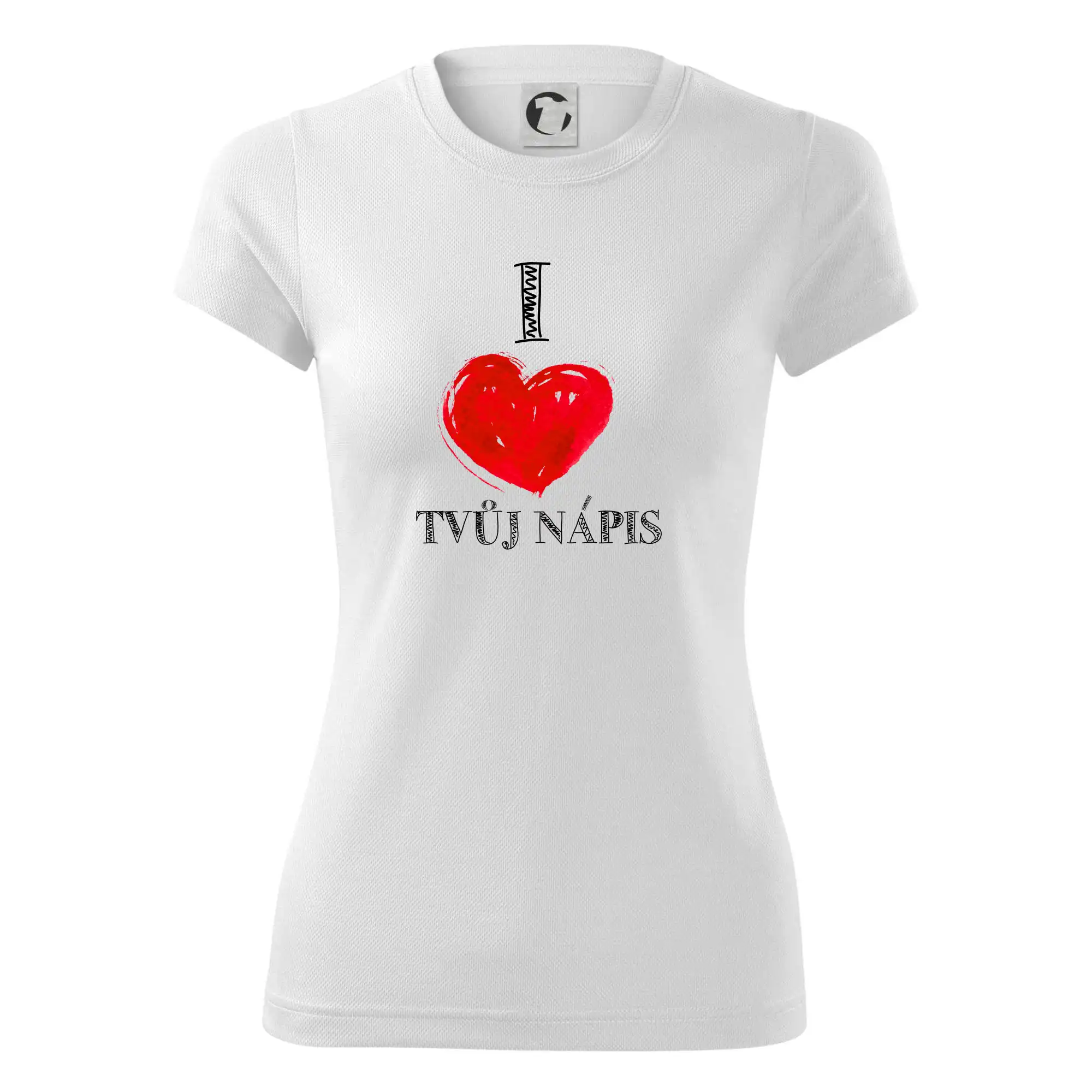 I love malované srdce - vlastní nápis