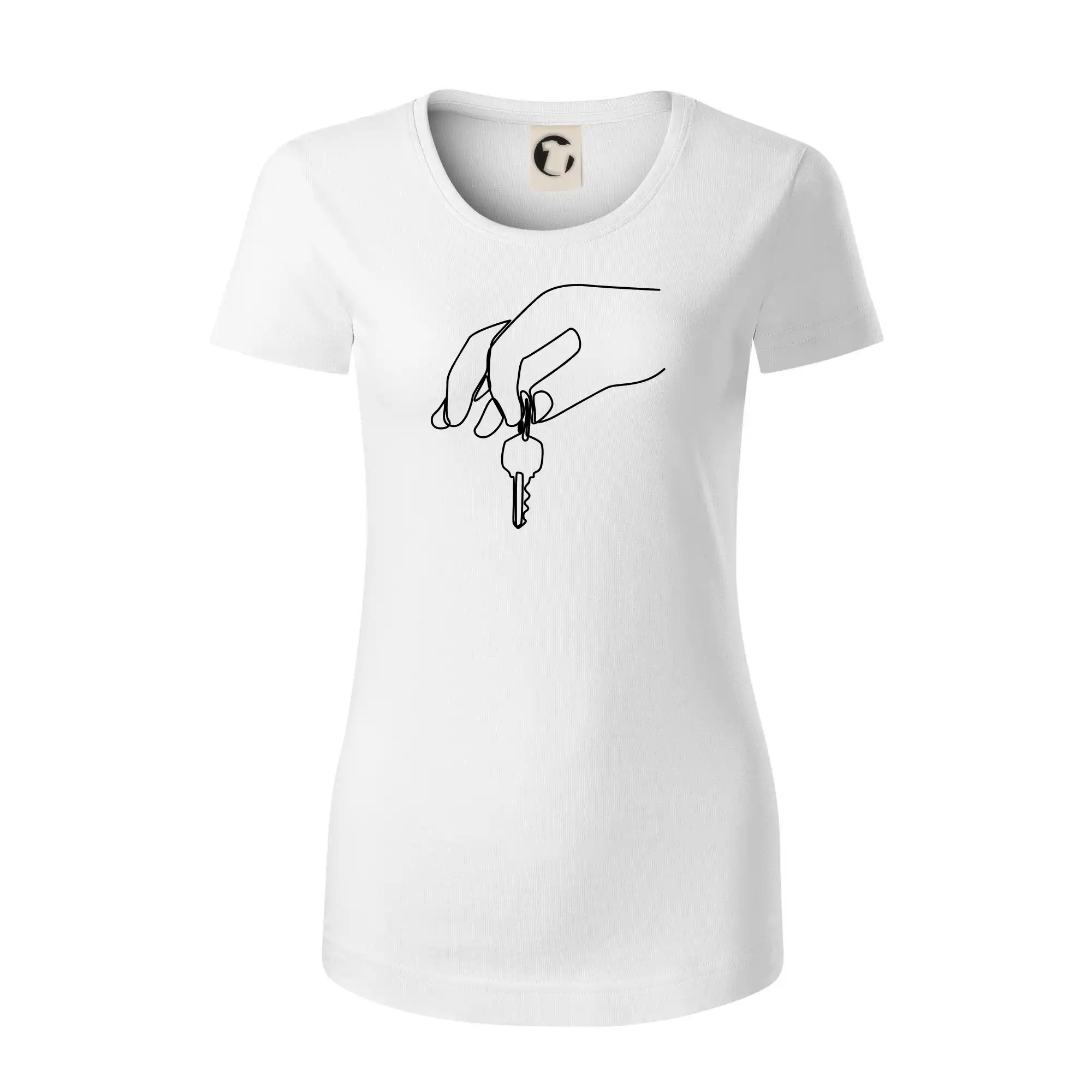 Klíče a ruka jedním tahem