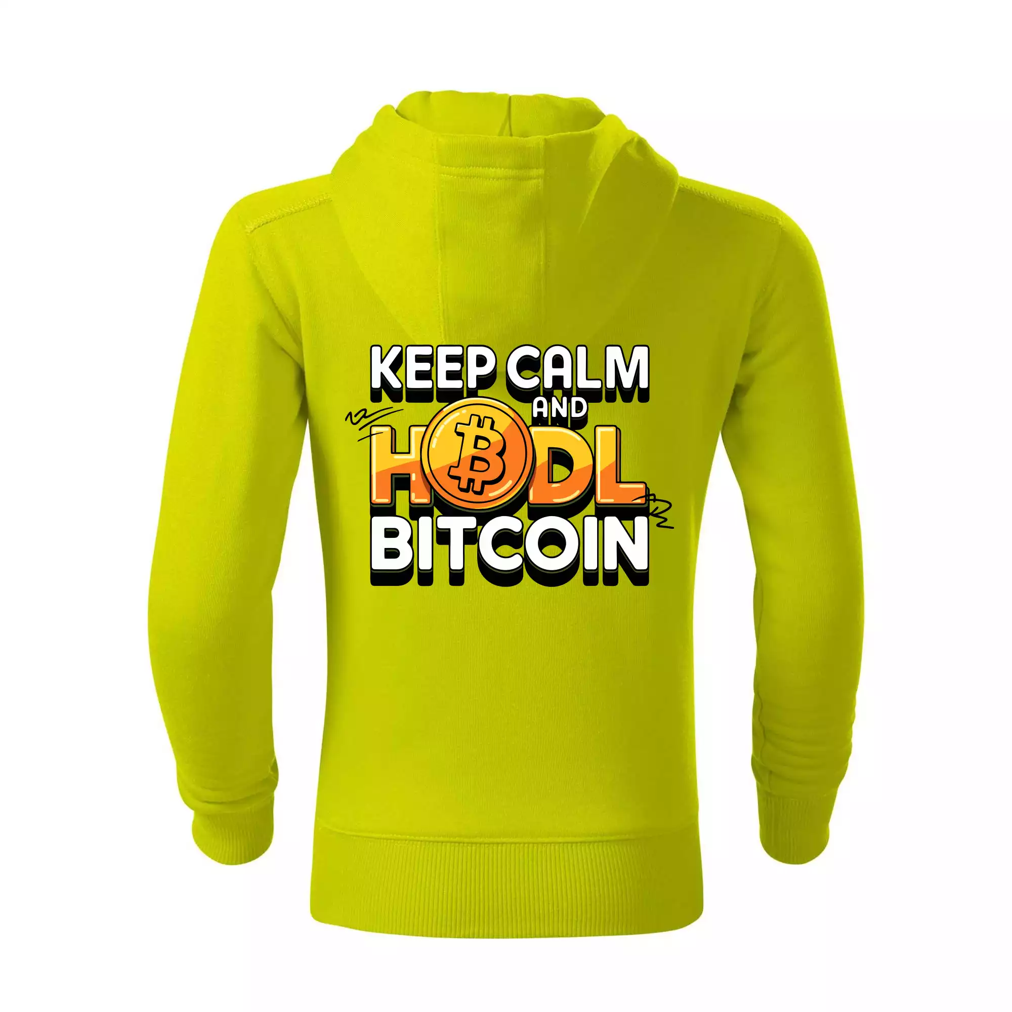 3D nápis Keep Calm and HODL Bitcoin