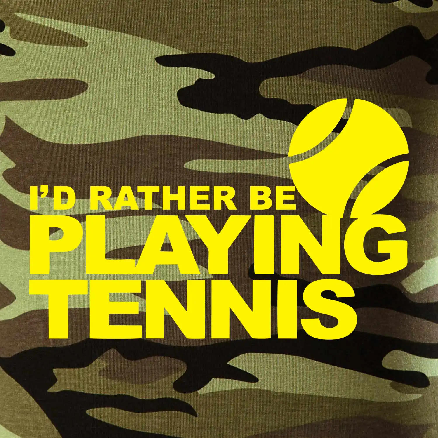 Playing tennis
