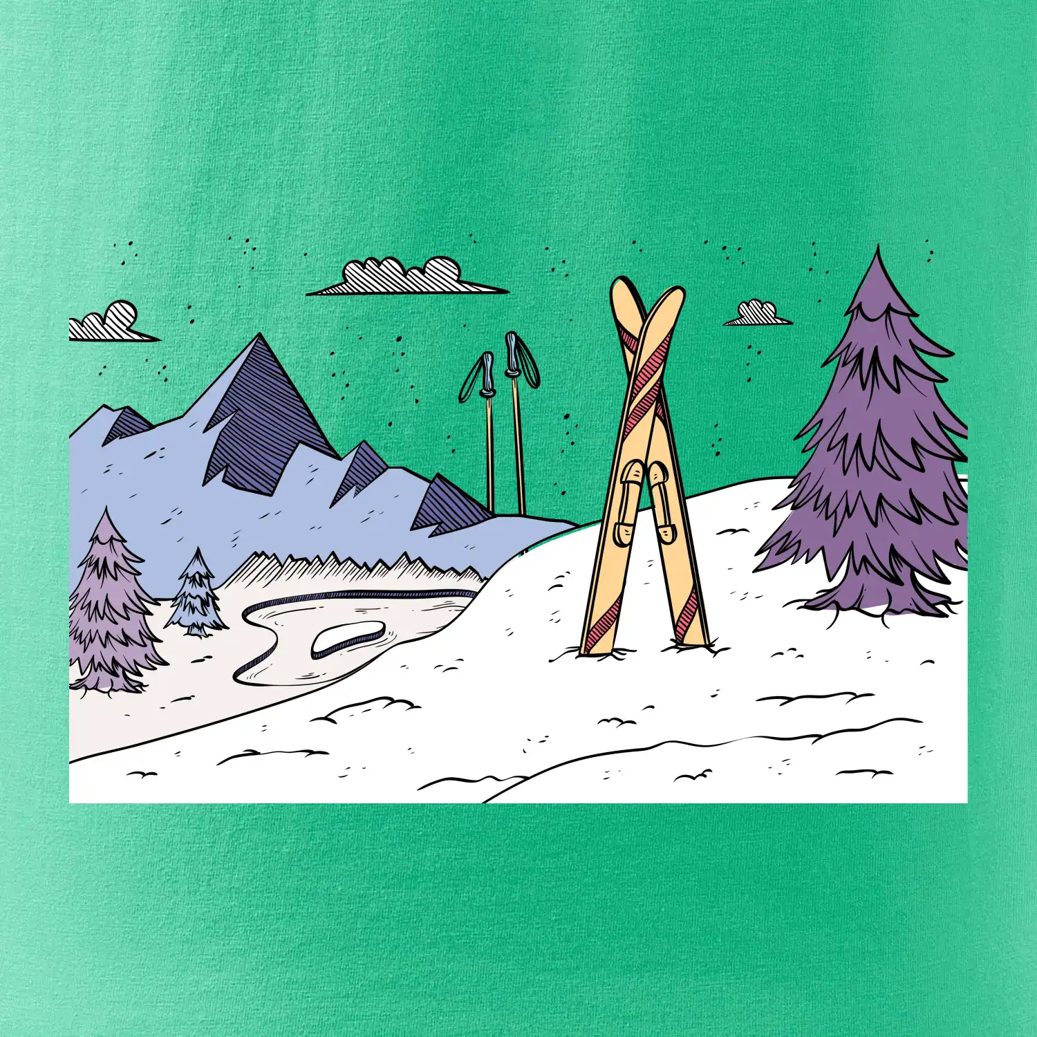 Panorama lyžování