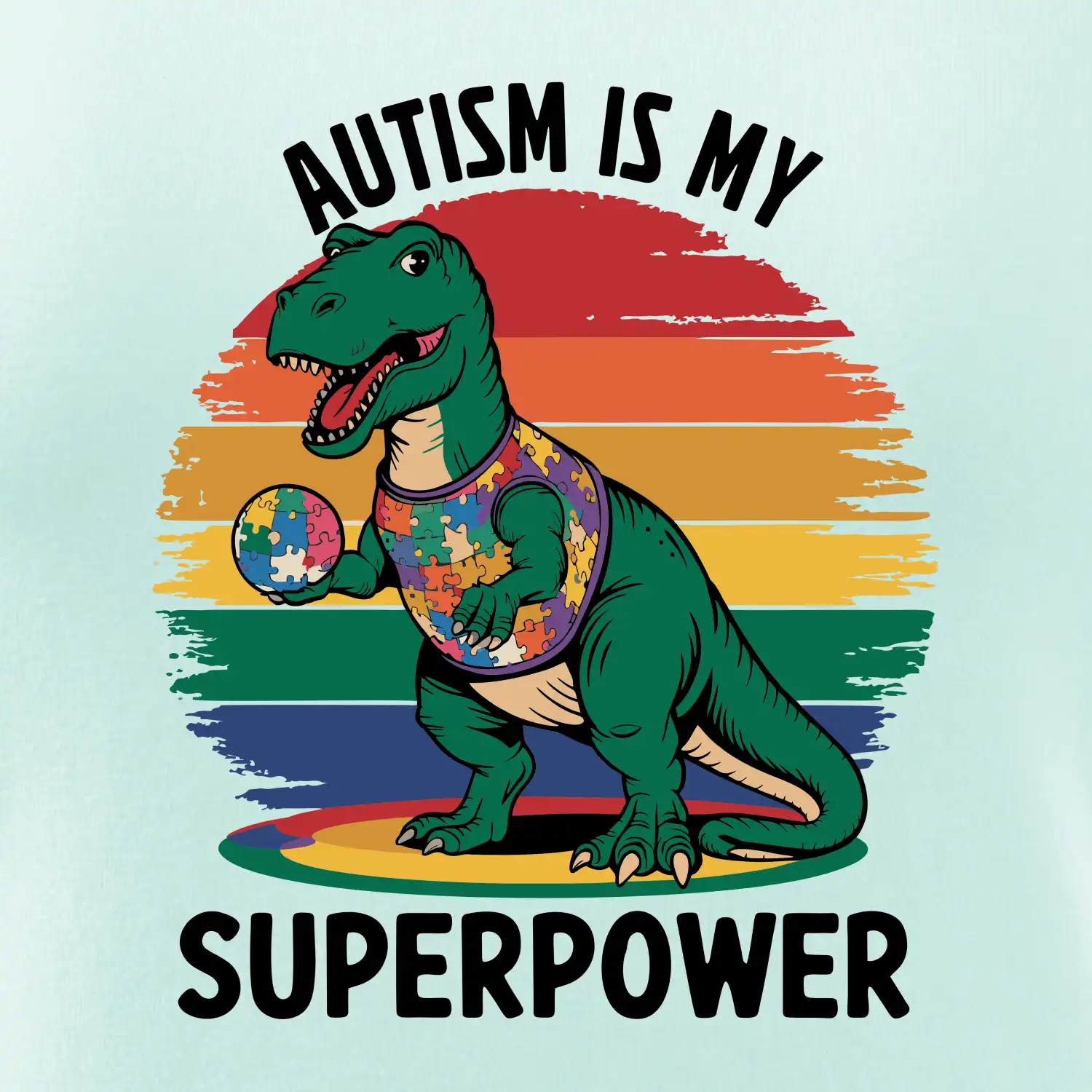 Dinousarus a puzzle  Autism is my superpower
