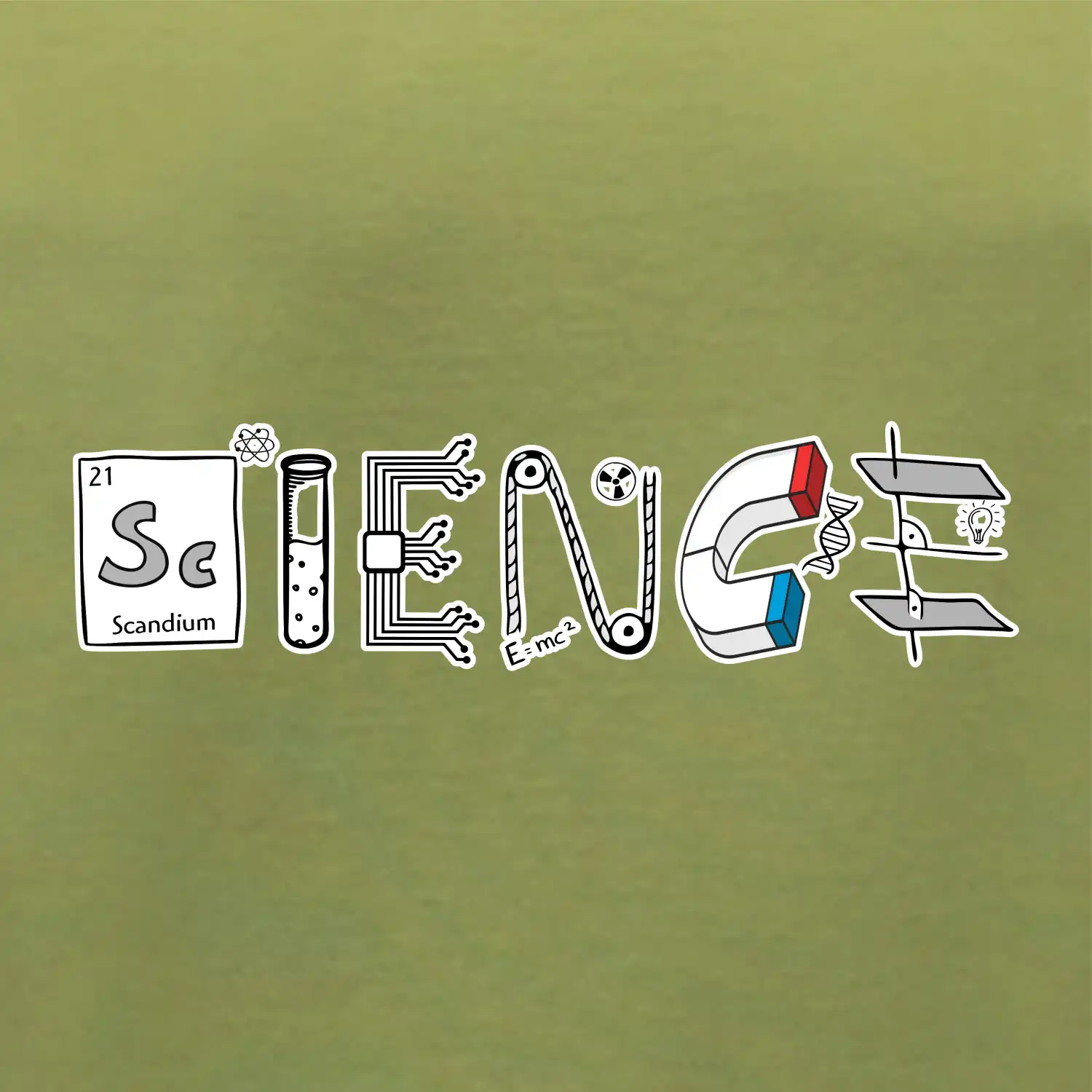 Science věda nápis