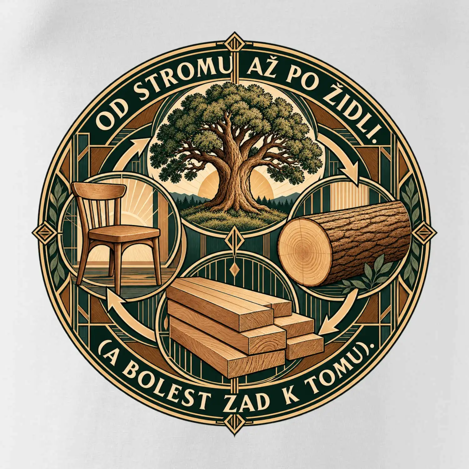 Od stromu až po dřevěnou židli