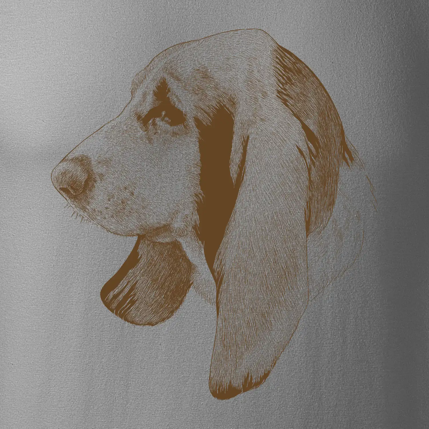 Basset - kreslená hlava