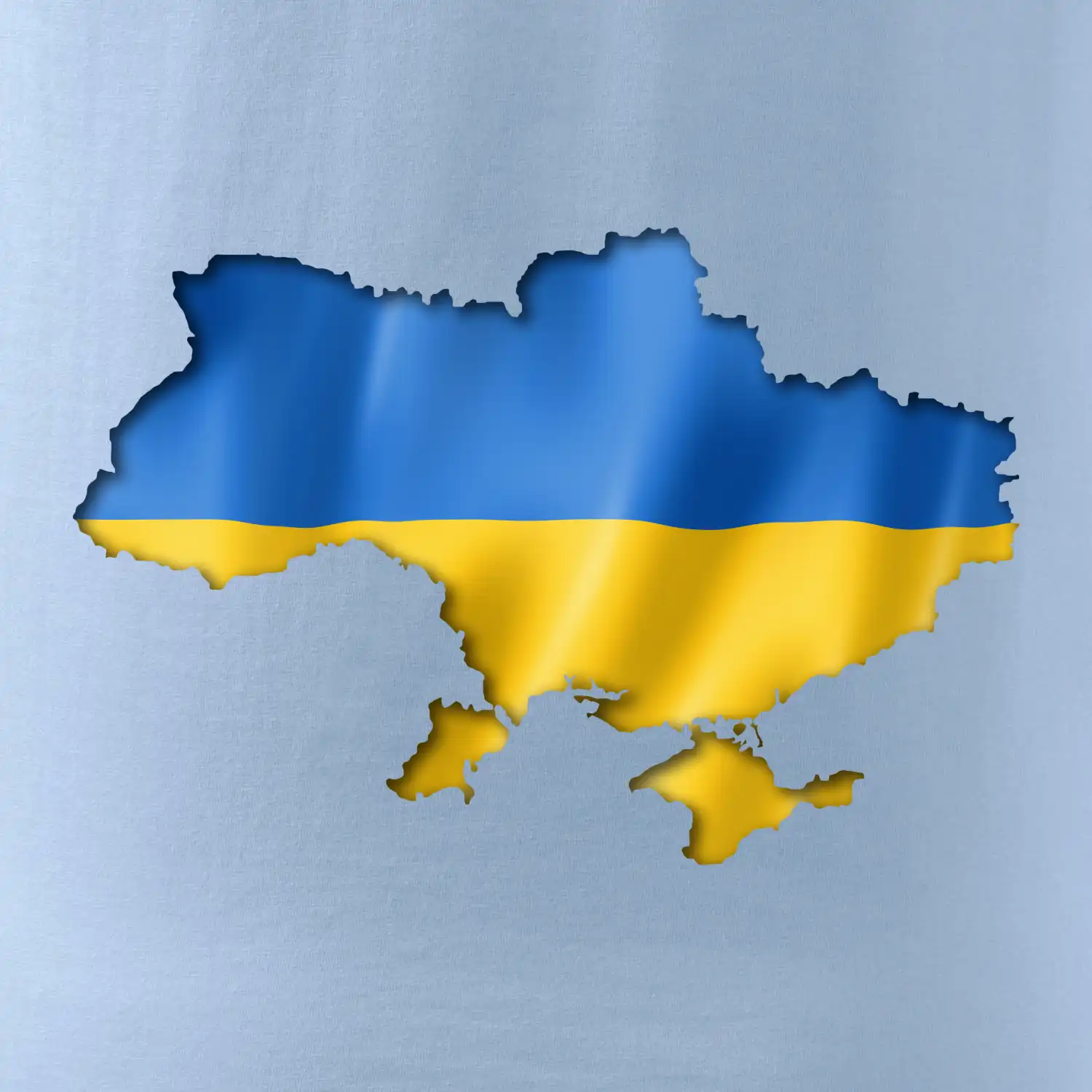 Ukrajina vlajka mapa