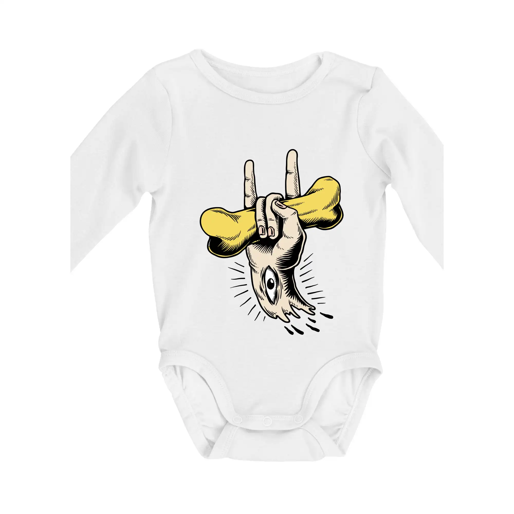 Rocková ruka kost a oko