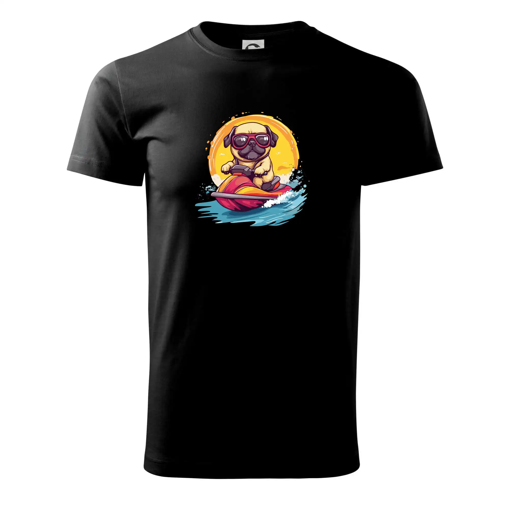Mops na vodním skútru