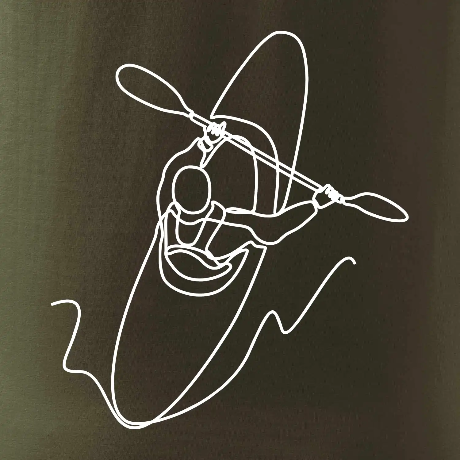 Kajak  ze shora jedním tahem