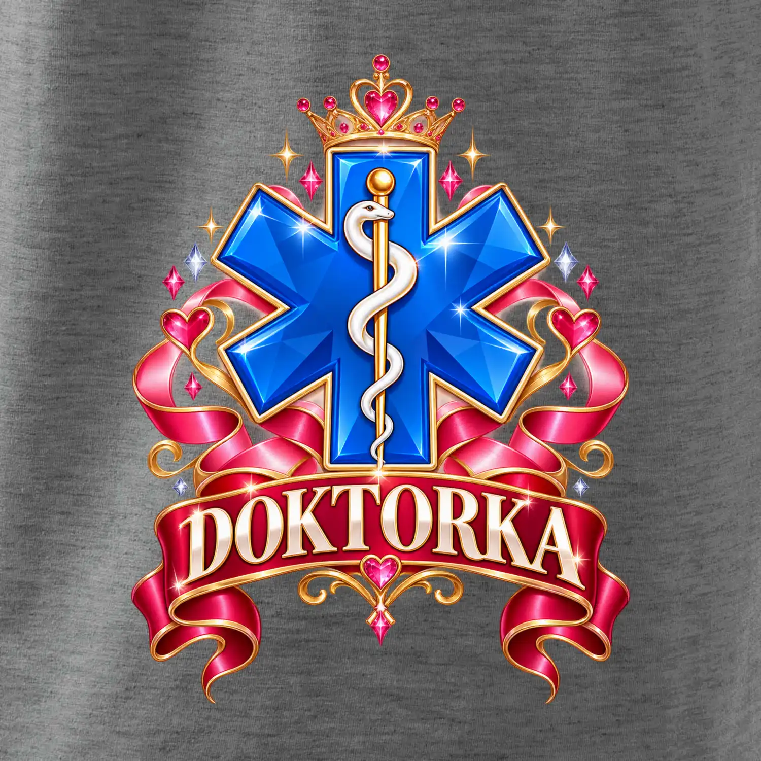 Doktorka - stuhy a kříž