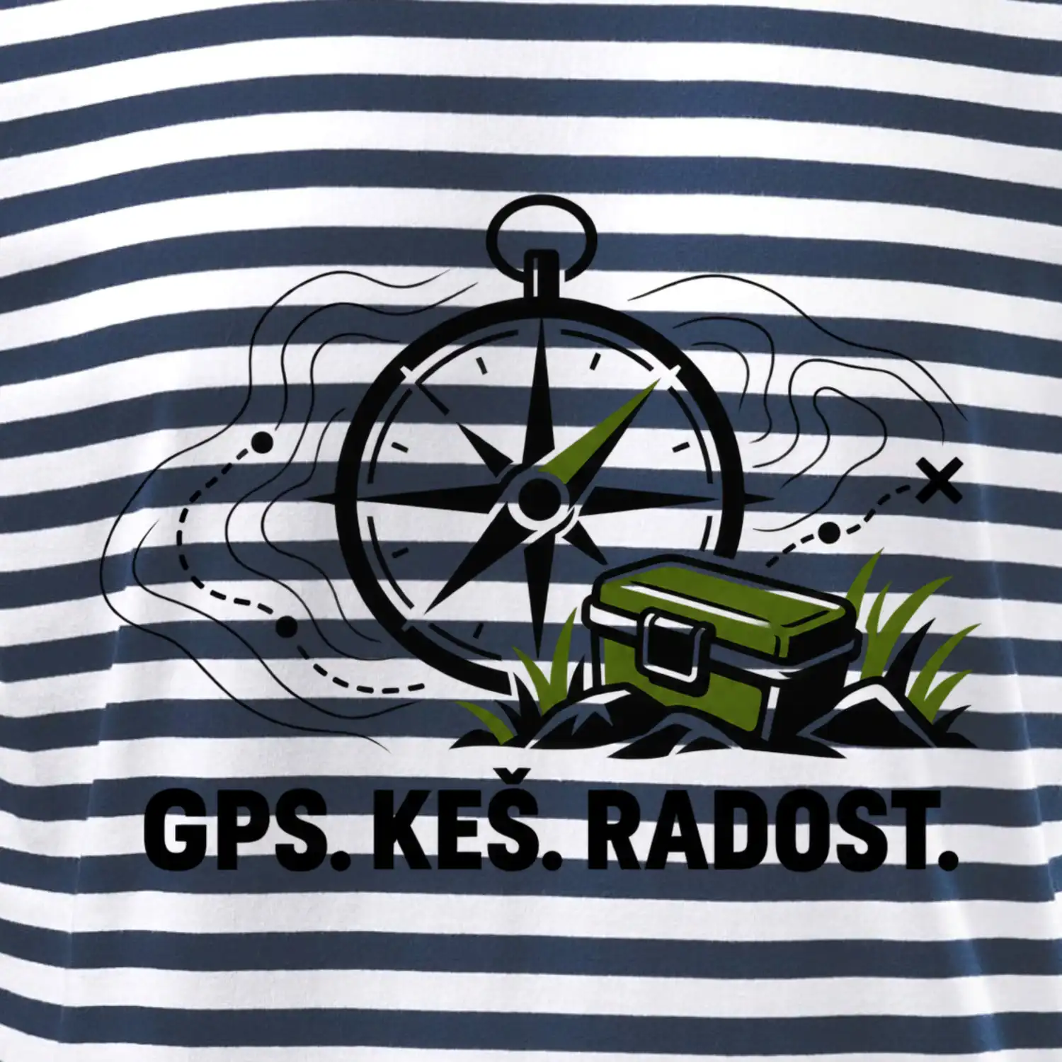 Kompas s krabičkou GPS keš radost