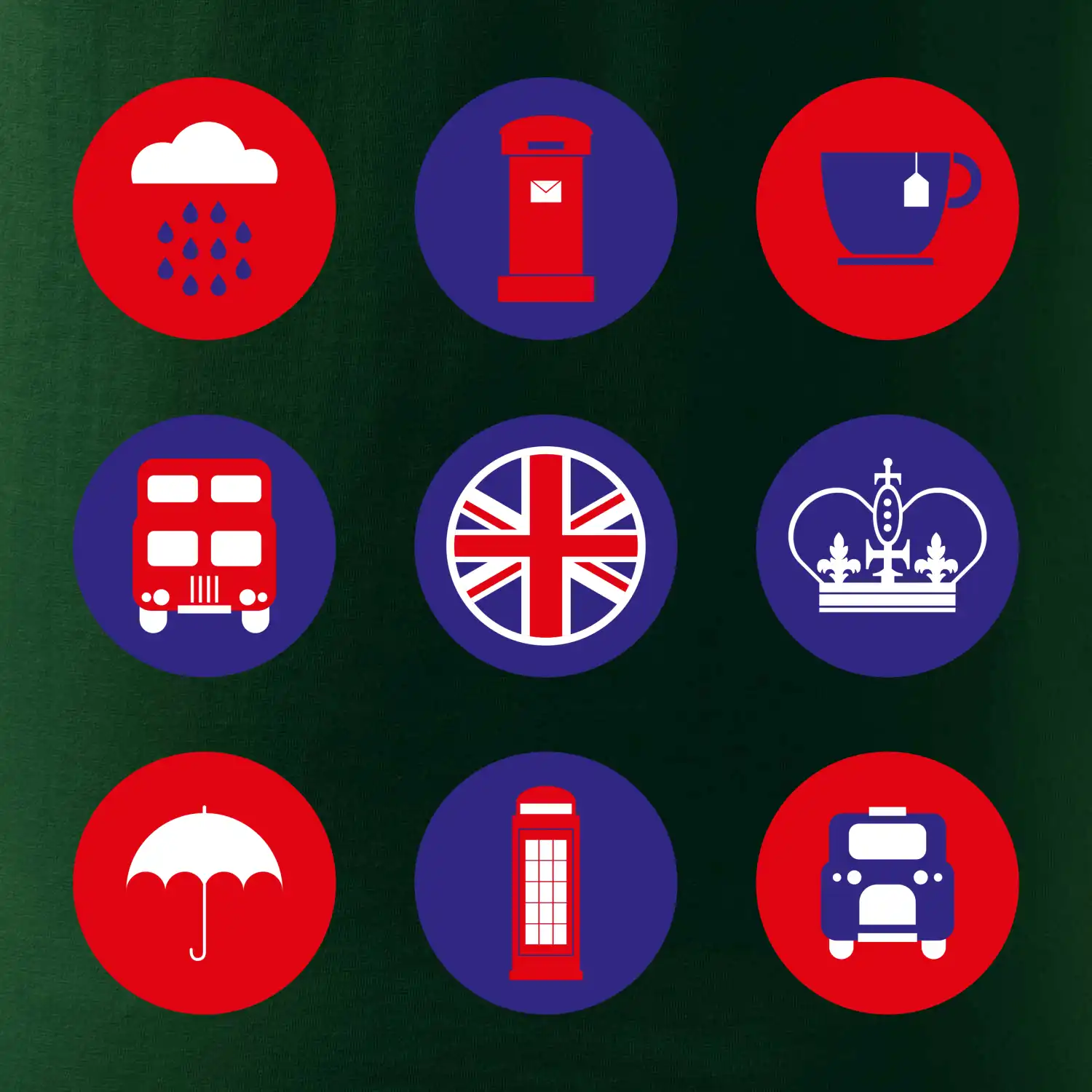 Anglie symboly v kruzích