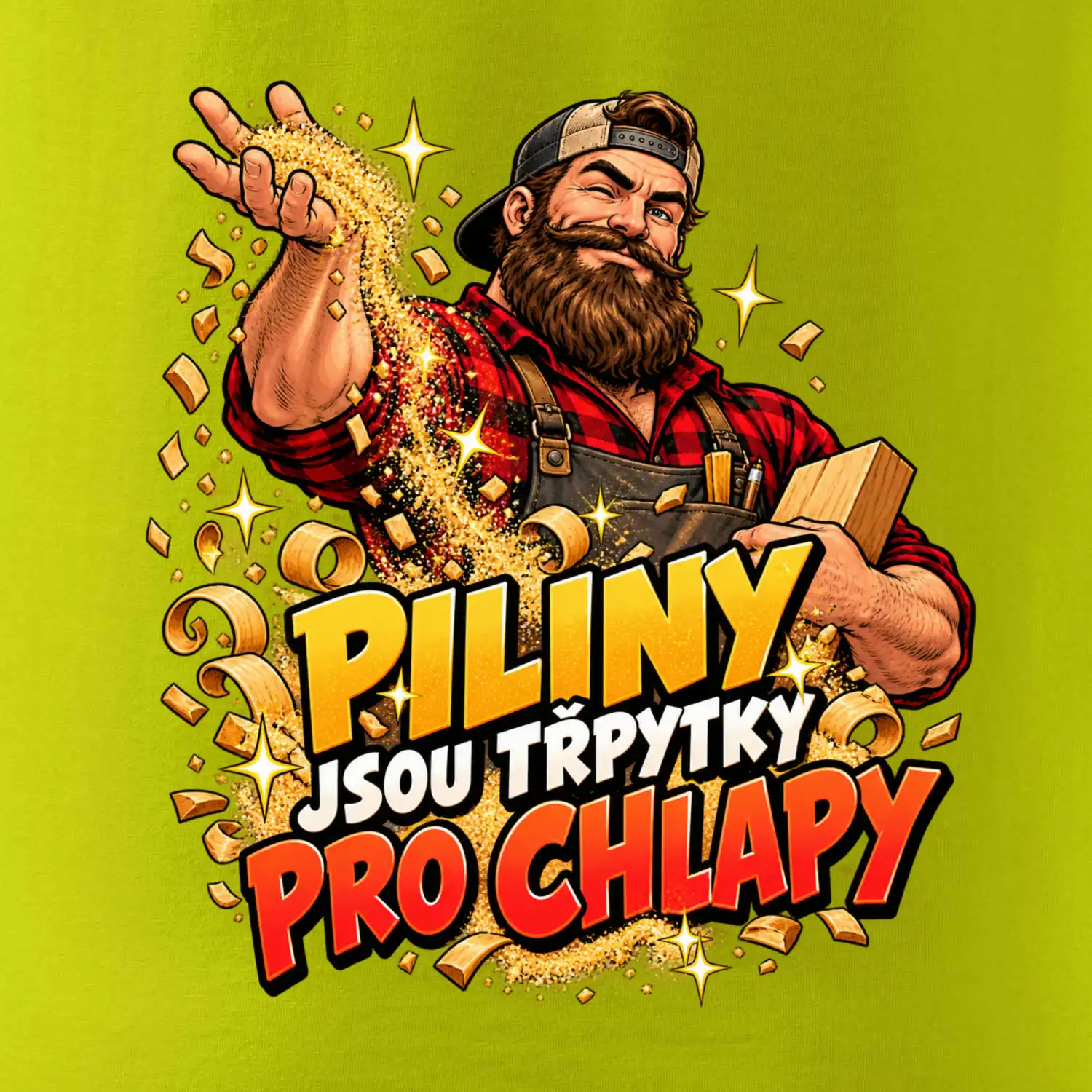 Piliny jsou třpytky pro chlapy - vousatý truhlář