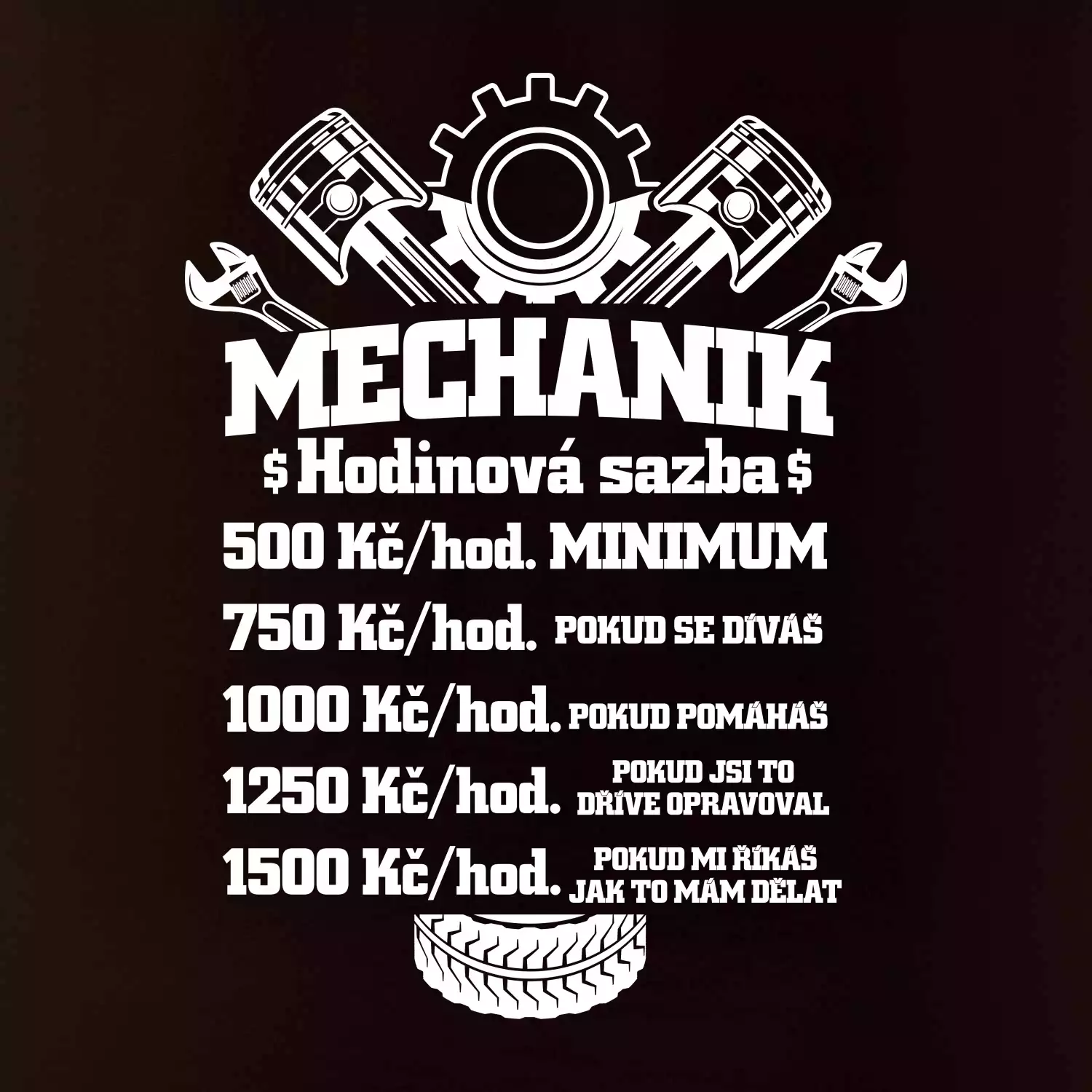 Mechanik - hodinová sazba
