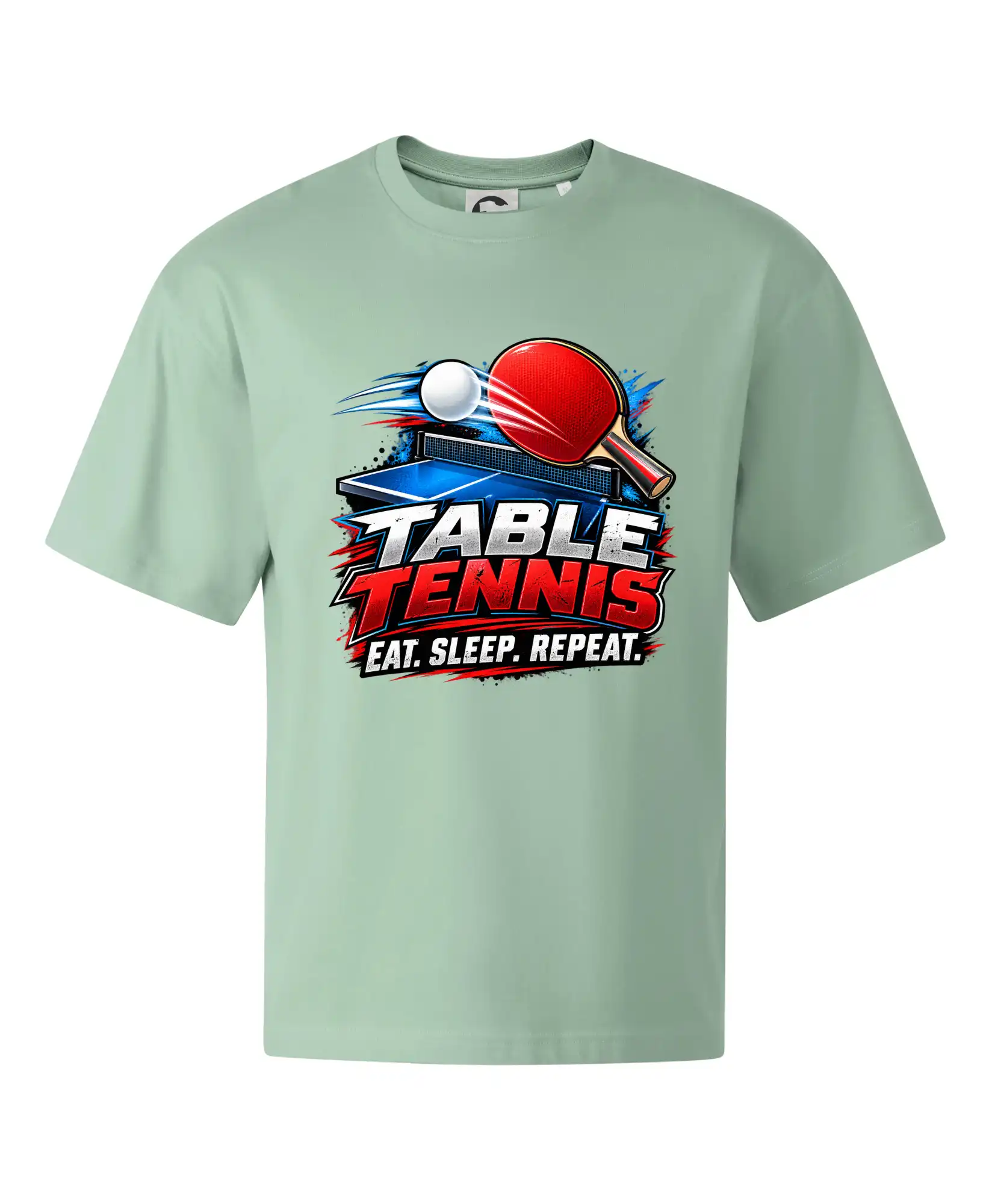 Stolní tenis pálka a míček eat sleep repeat