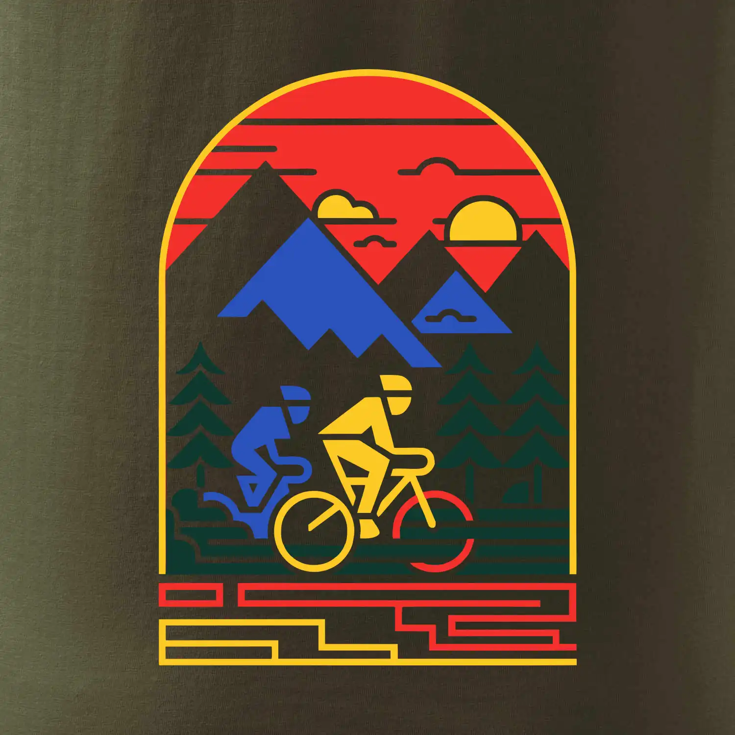 Cyklista na horách - logo