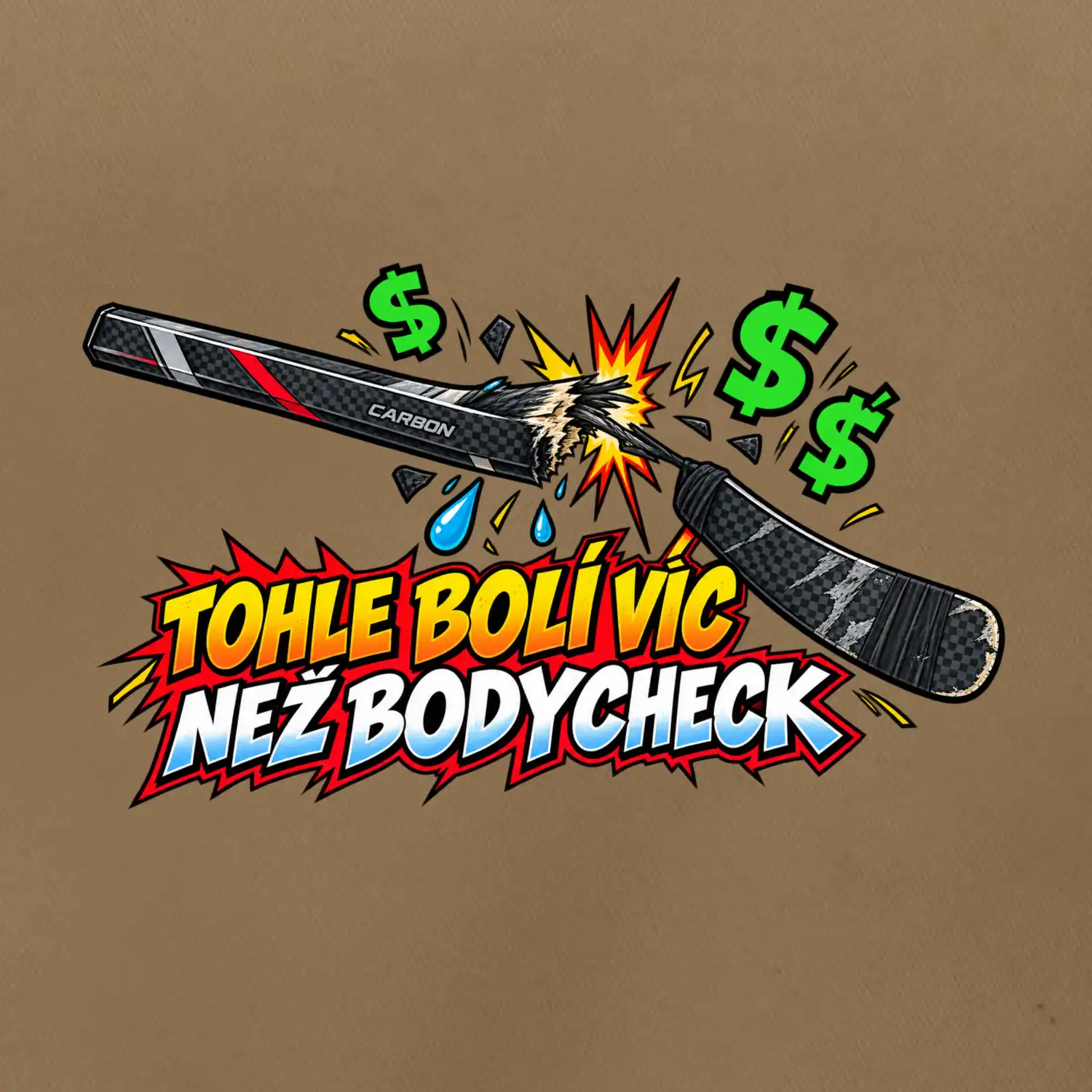 Zlomená hokejka bolí víc než bodycheck