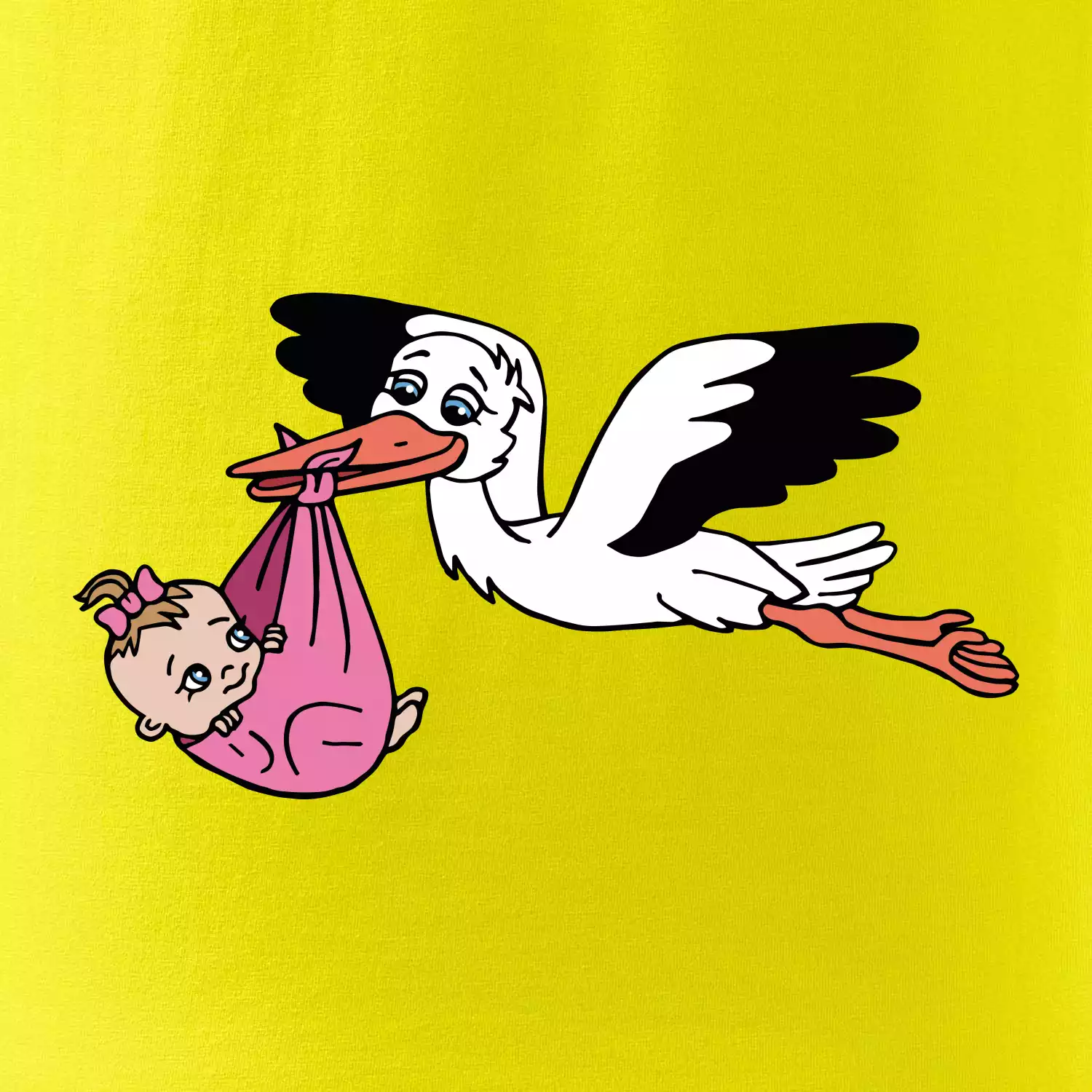 Čáp a miminko - holka (Hana-creative)