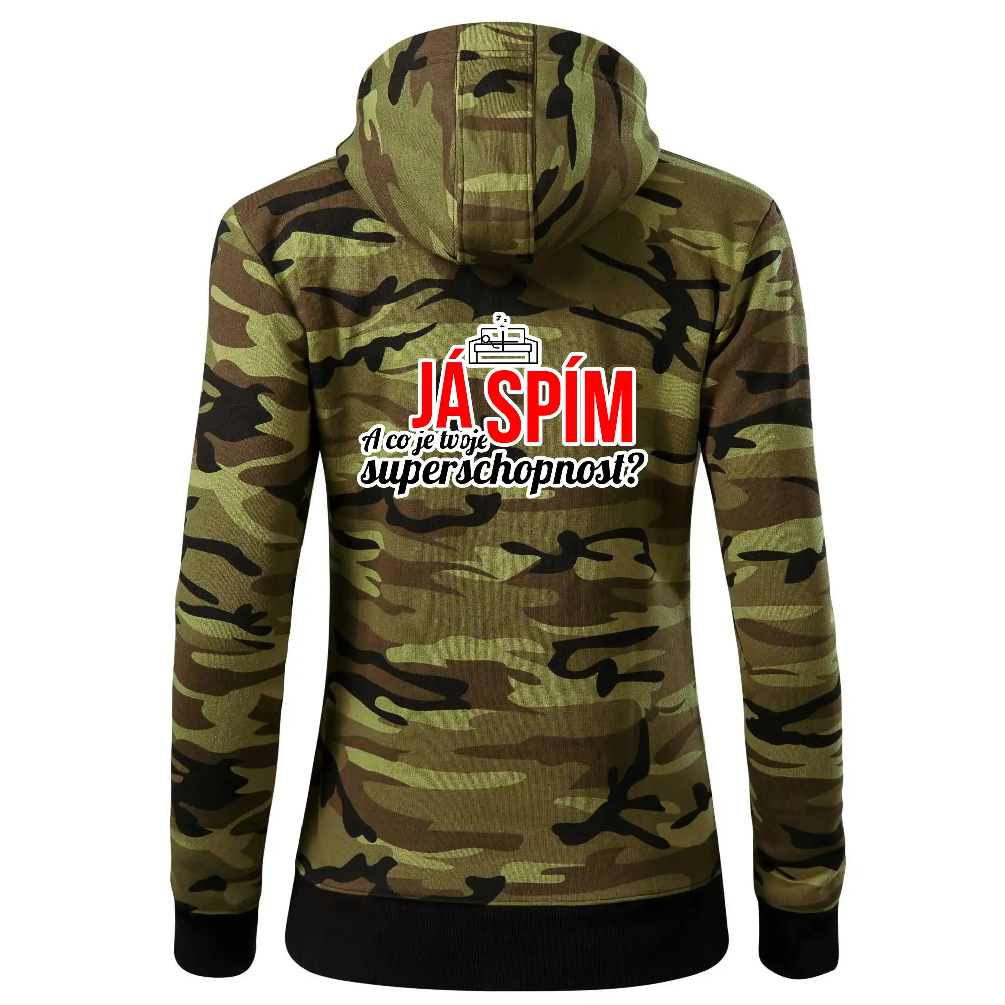 Já spím - tvoje superschopnost? rovný nápis