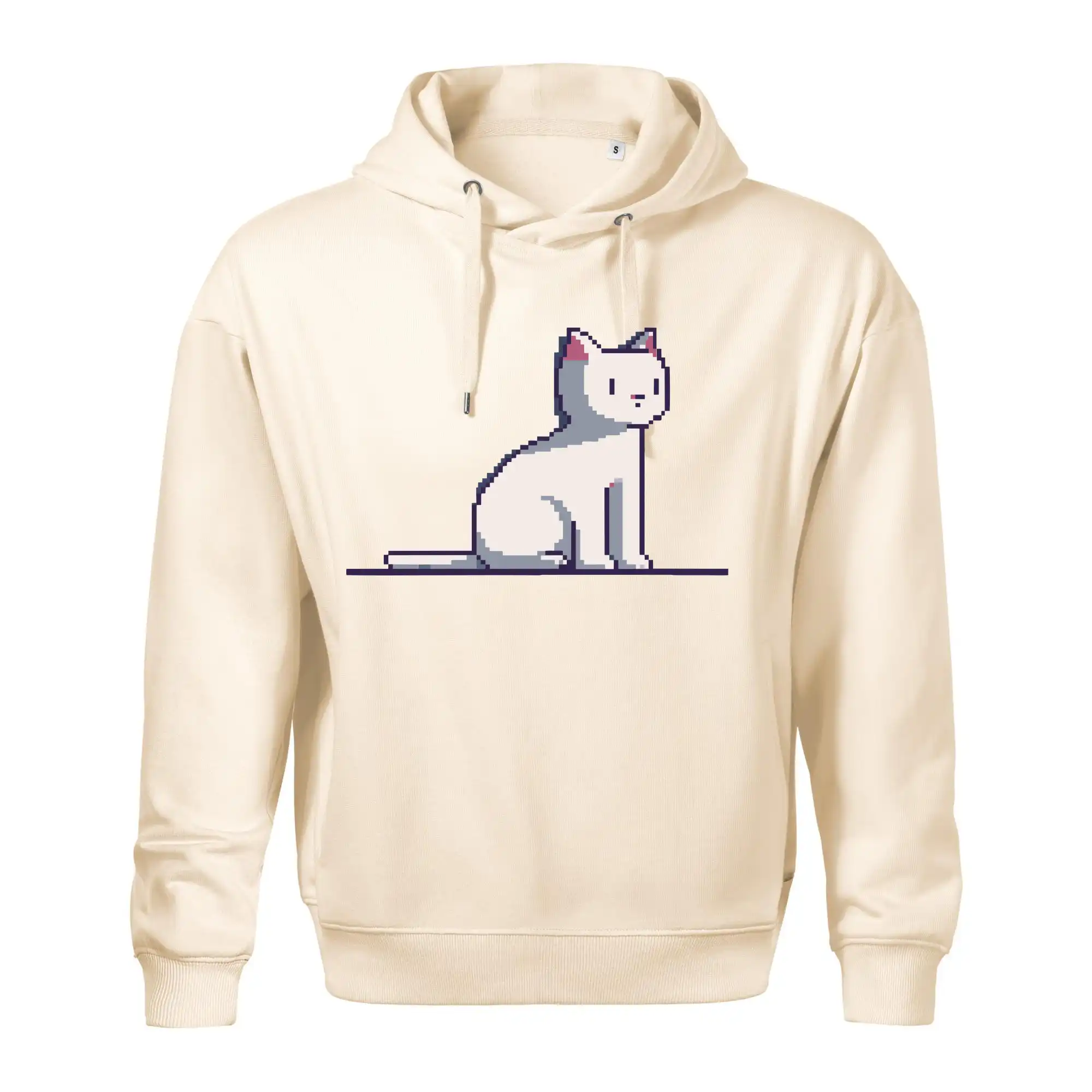 Kočka bílá pixel