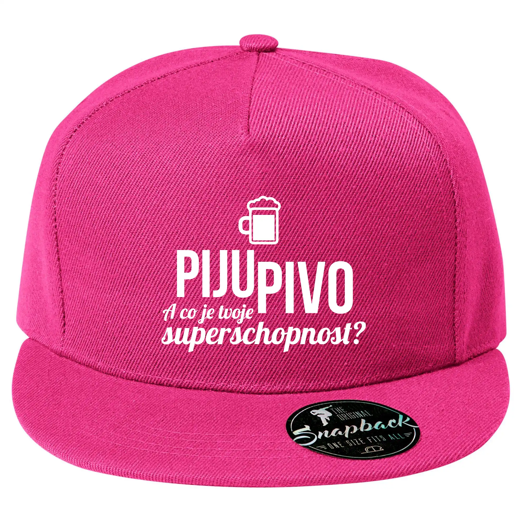 Já piju pivo - tvoje superschopnost? rovný nápis