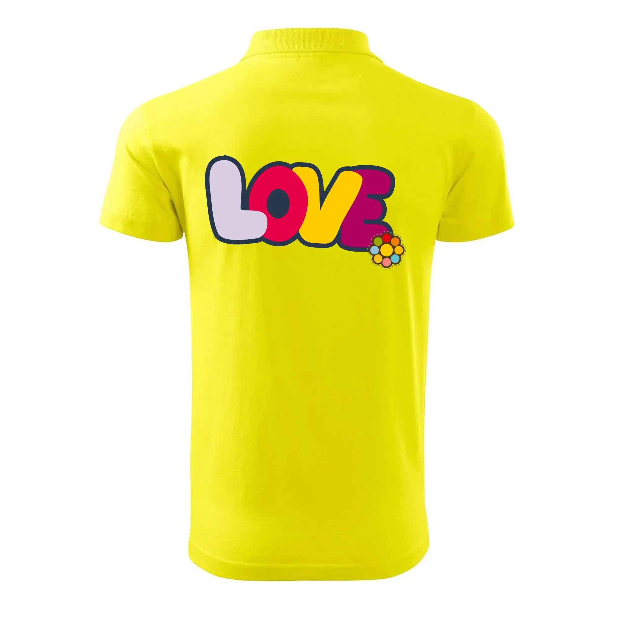 Love nápis s květinou