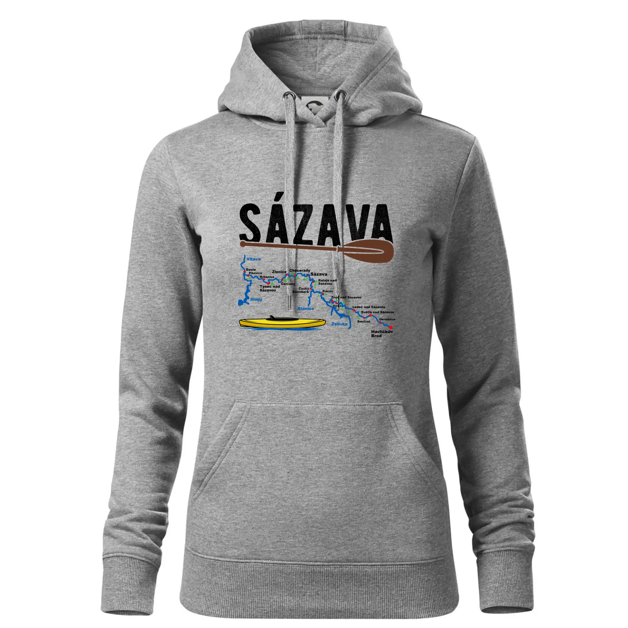 Mapa řeky Sázavy