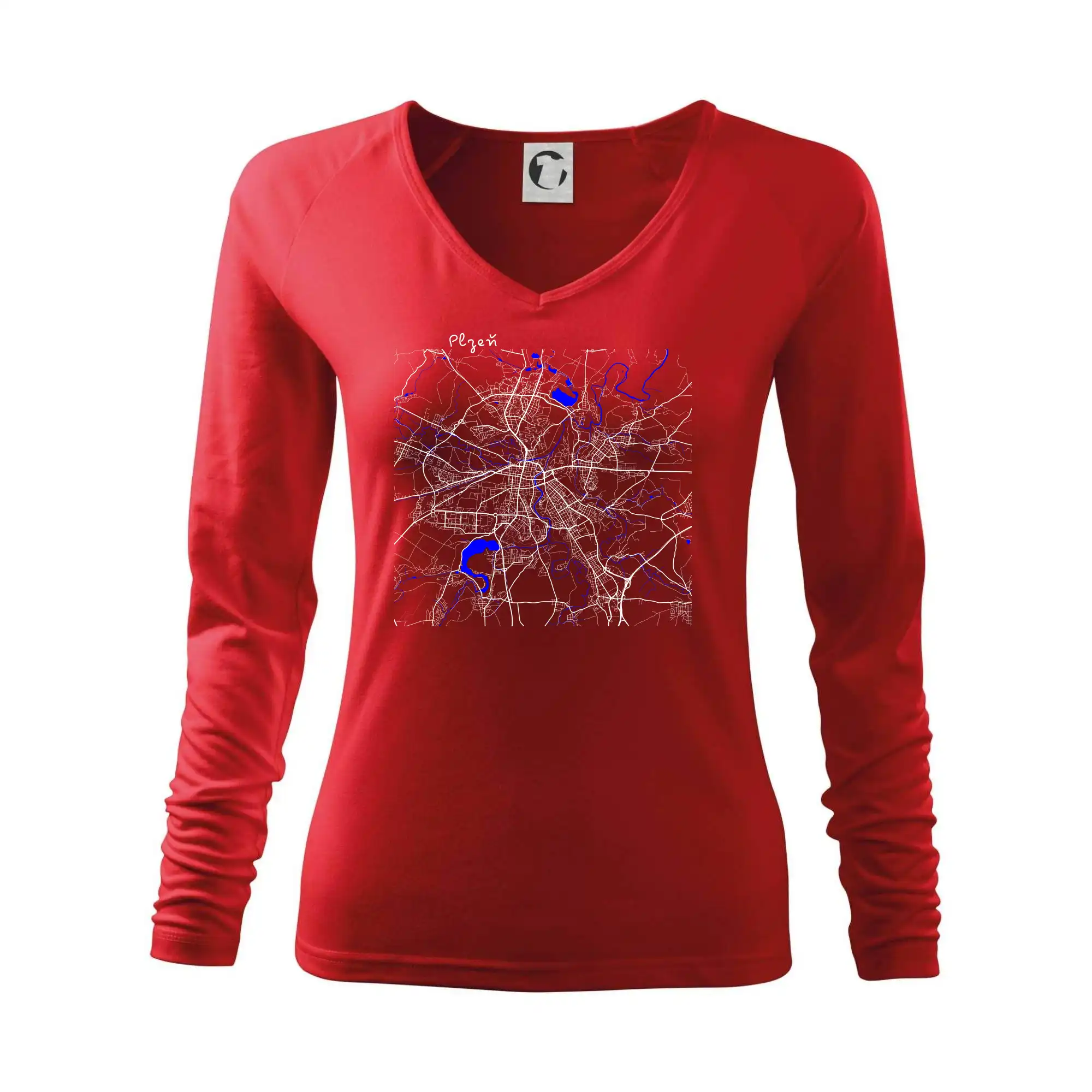 Plzeň mapa s vodními toky