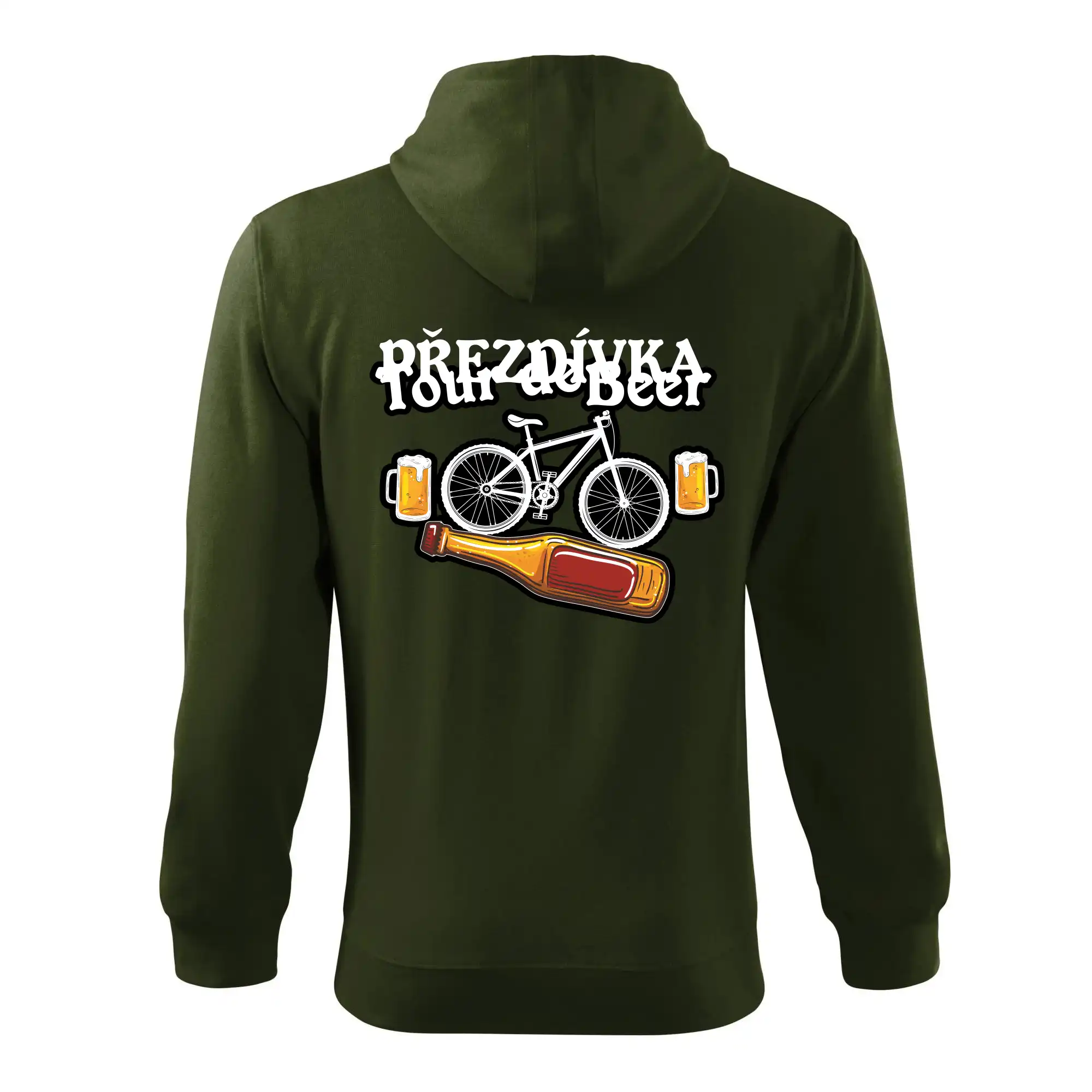 Tour de beer - kolo - pivo a nápis na zádech